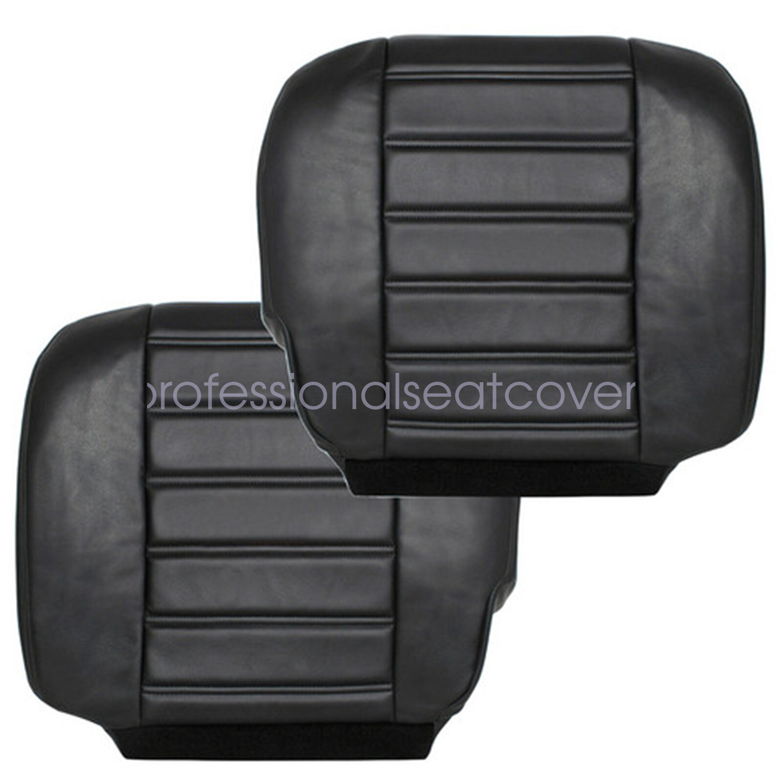 Replacement Driver & Passenger Bottom-Top Seat Cover Black For 03-07 Hummer H2