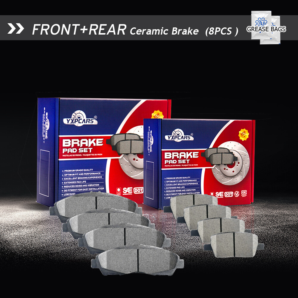 Front & Rear Ceramic Disc Brake Pads For Chevrolet Traverse Blazer GMC Acadia