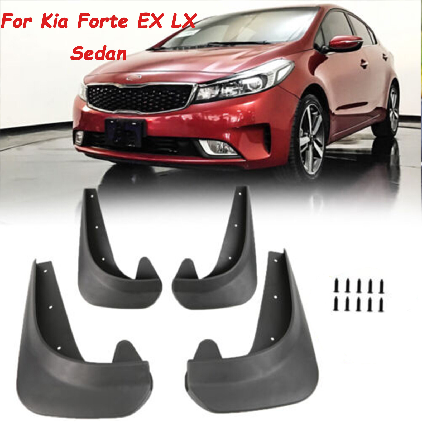 Wheels Mudguards Mud Flaps Splash Guards Front Rear For Kia Forte EX LX Sedan