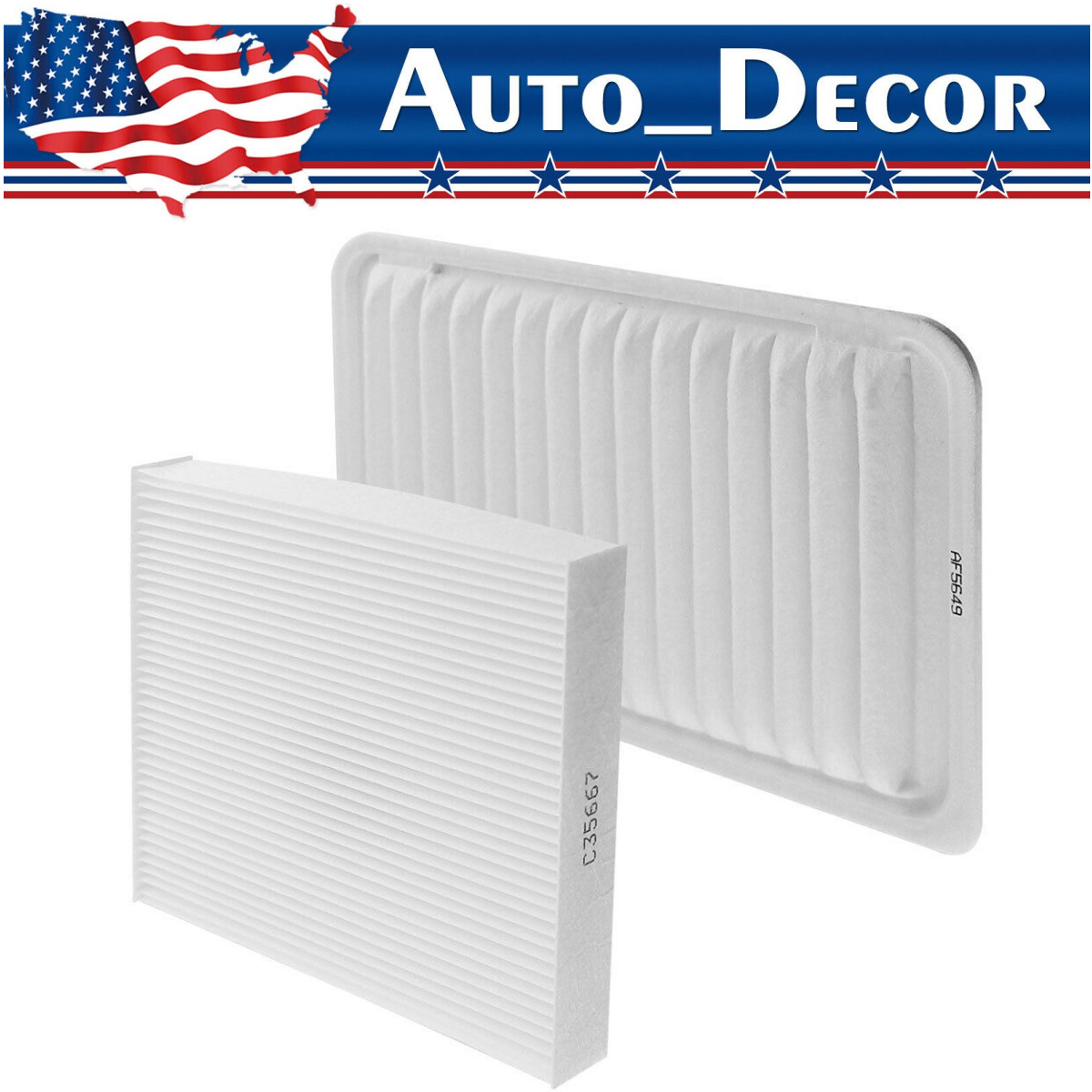 CABIN & AIR FILTER COMBO FOR TOYOTA CAMRY 2.5L 2.4L ENGINE 07-17 17801-0H050
