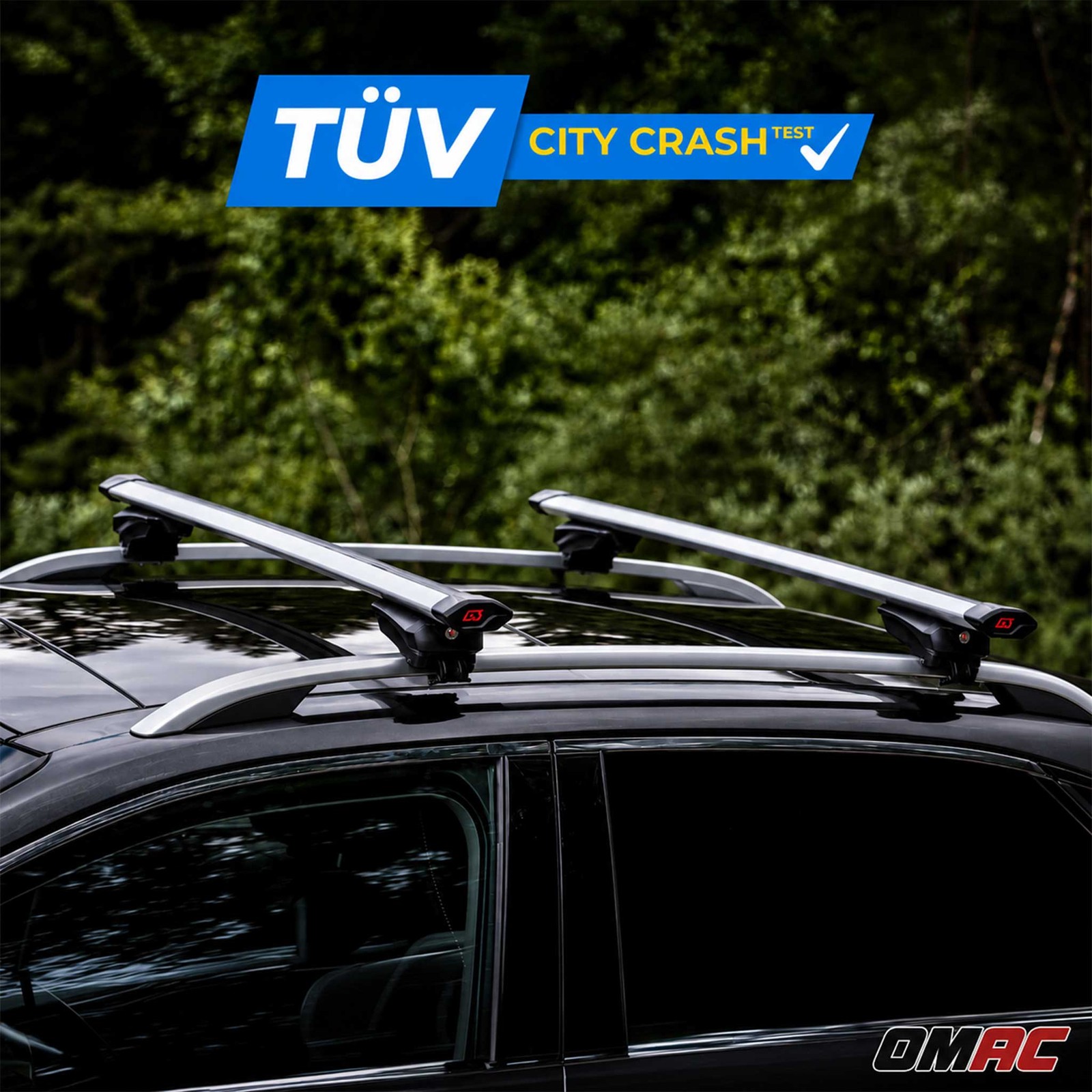 G3 43.3″ Roof Racks Universal Cars SUV Aluminium Lockable 2Pcs Silver 165lbs