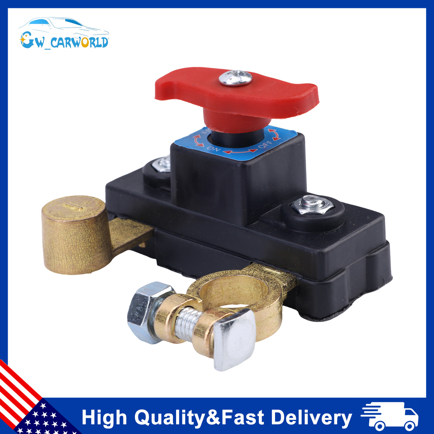 New 2x Battery Disconnect Switch 12V-24V For Cars Trucks Vans RVs Boats US Stock