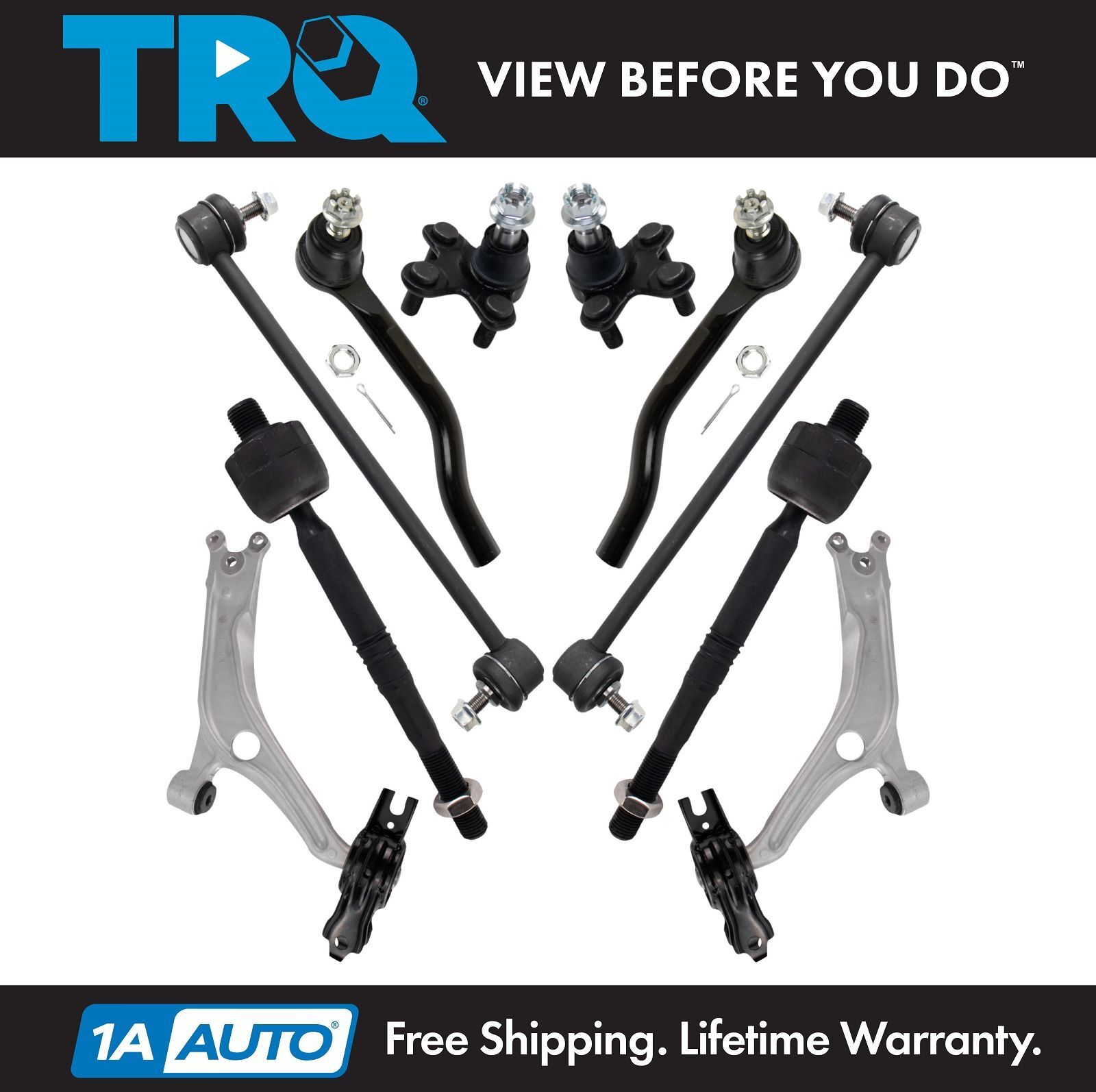 TRQ Front Steering & Suspension Kit Fits 2018-2022 Honda Accord