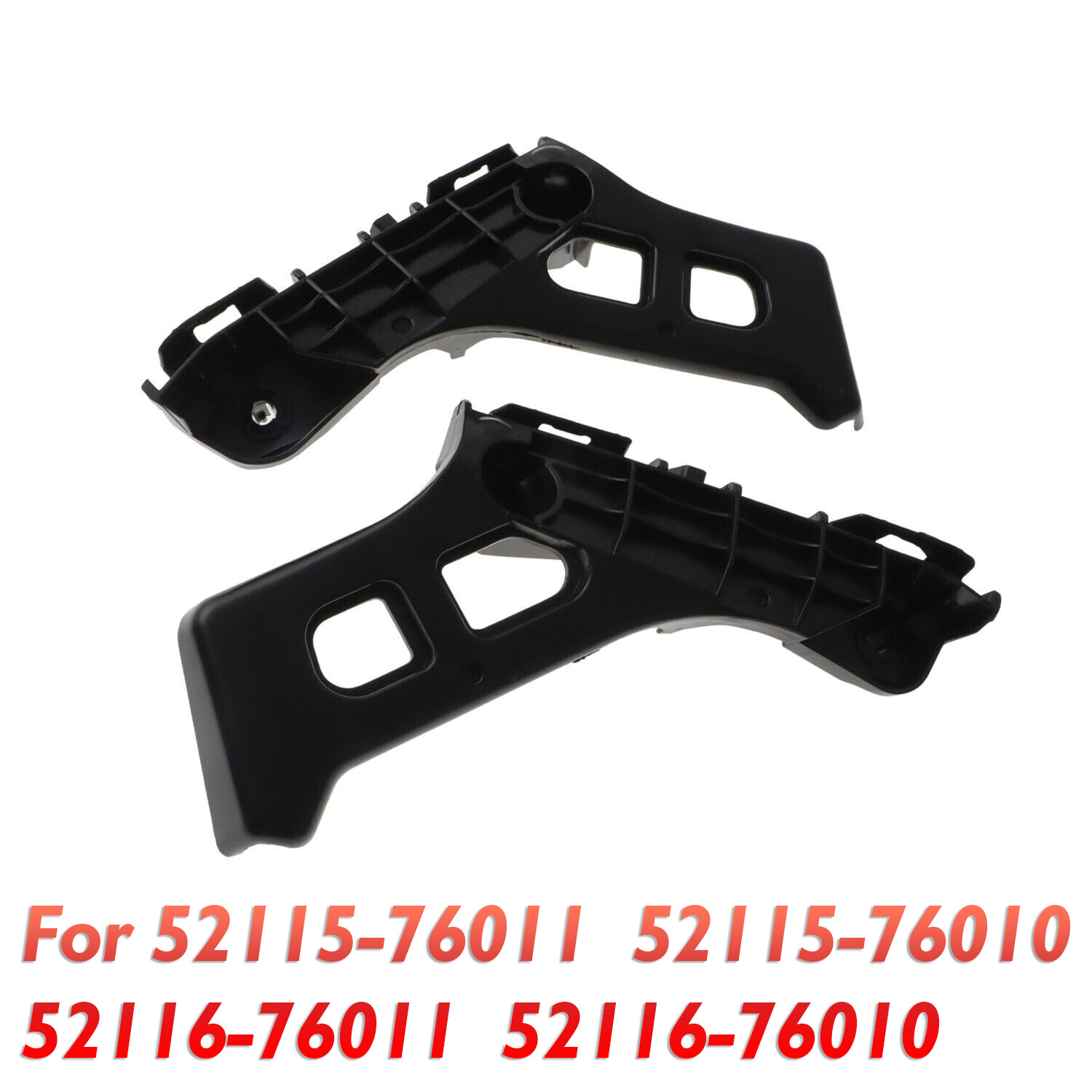 2 Pcs Front LH + RH Plastic Bumper Bracket Set For 2011-2017 Lexus CT200h USA