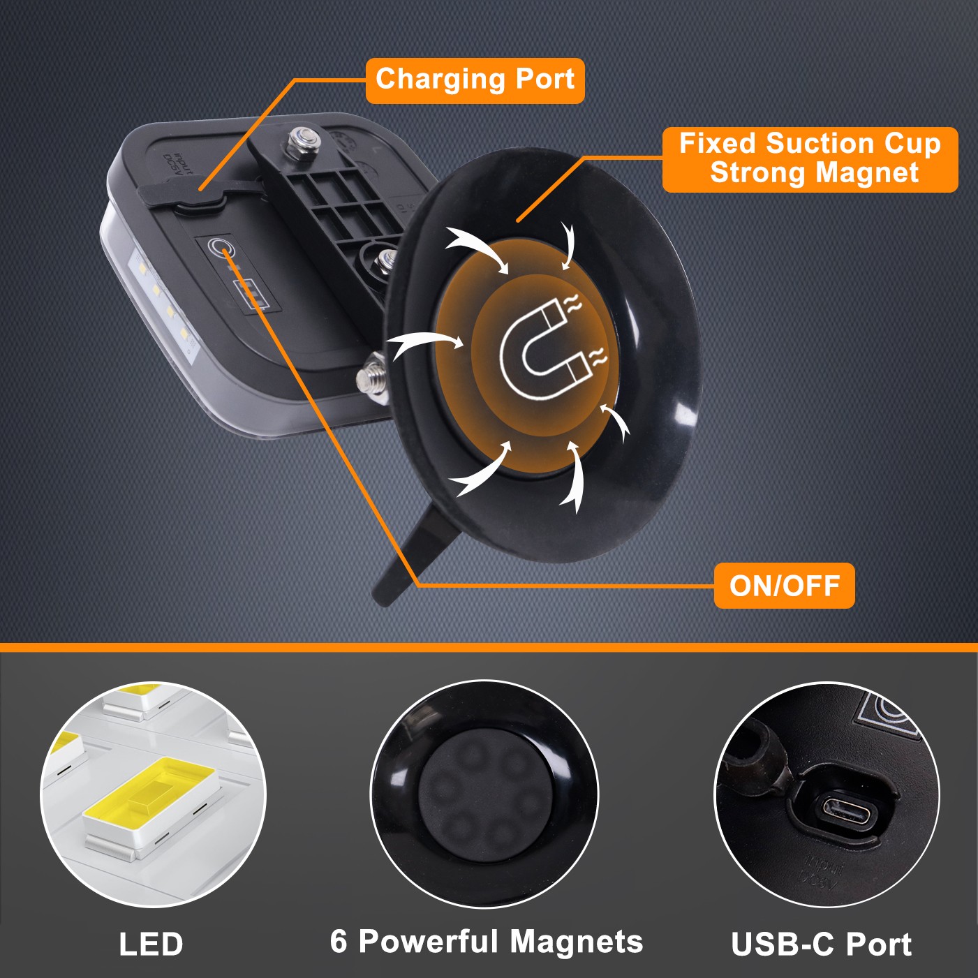Wireless Magnetic Trailer Lights Kit for Trucks, Boats, RVs – IP67 Waterproof