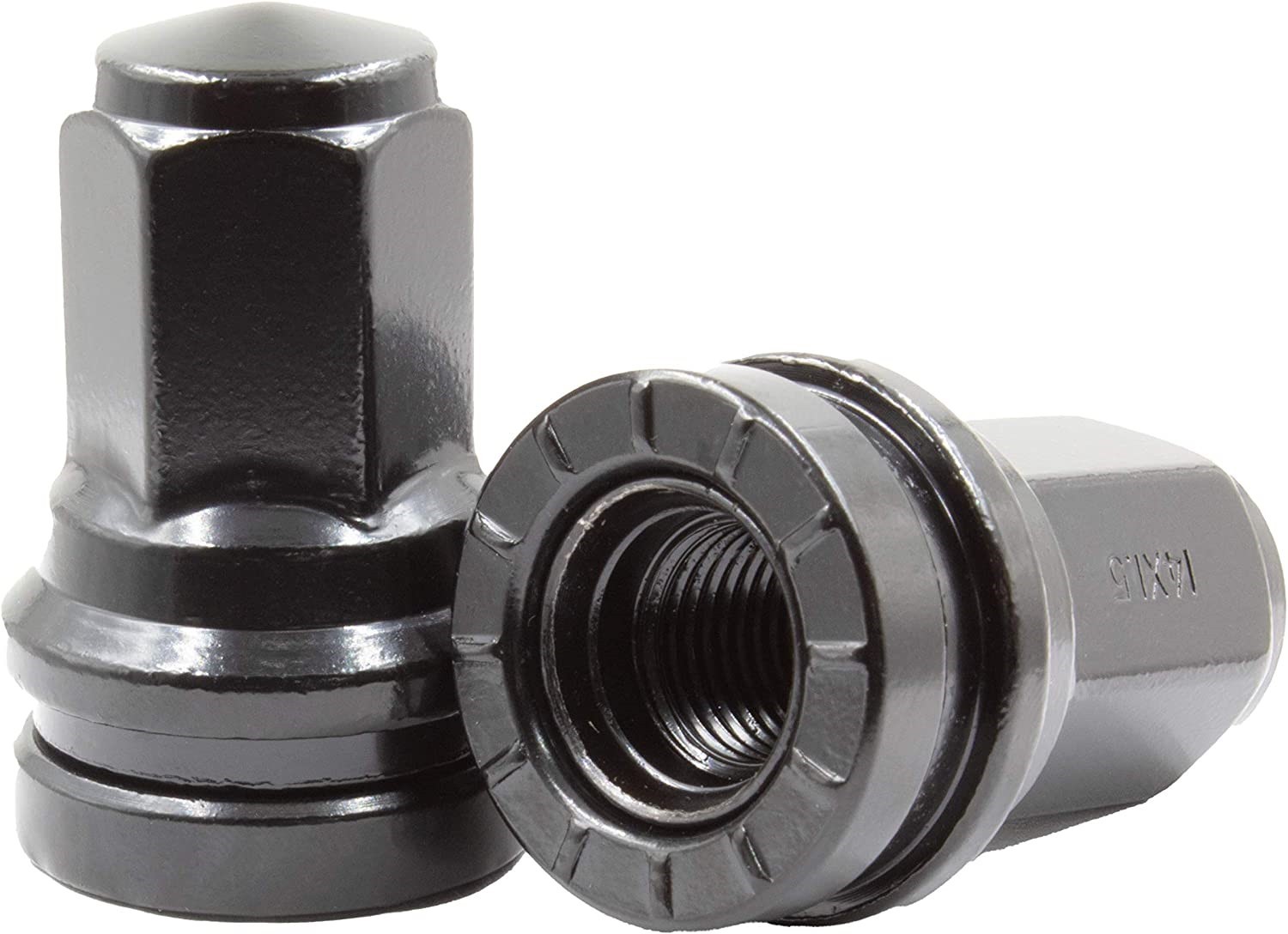 16 Black Lug Nuts fits 2017-2026 Ford F250 F350 Super Duty Replaces HCPZ-1012-B