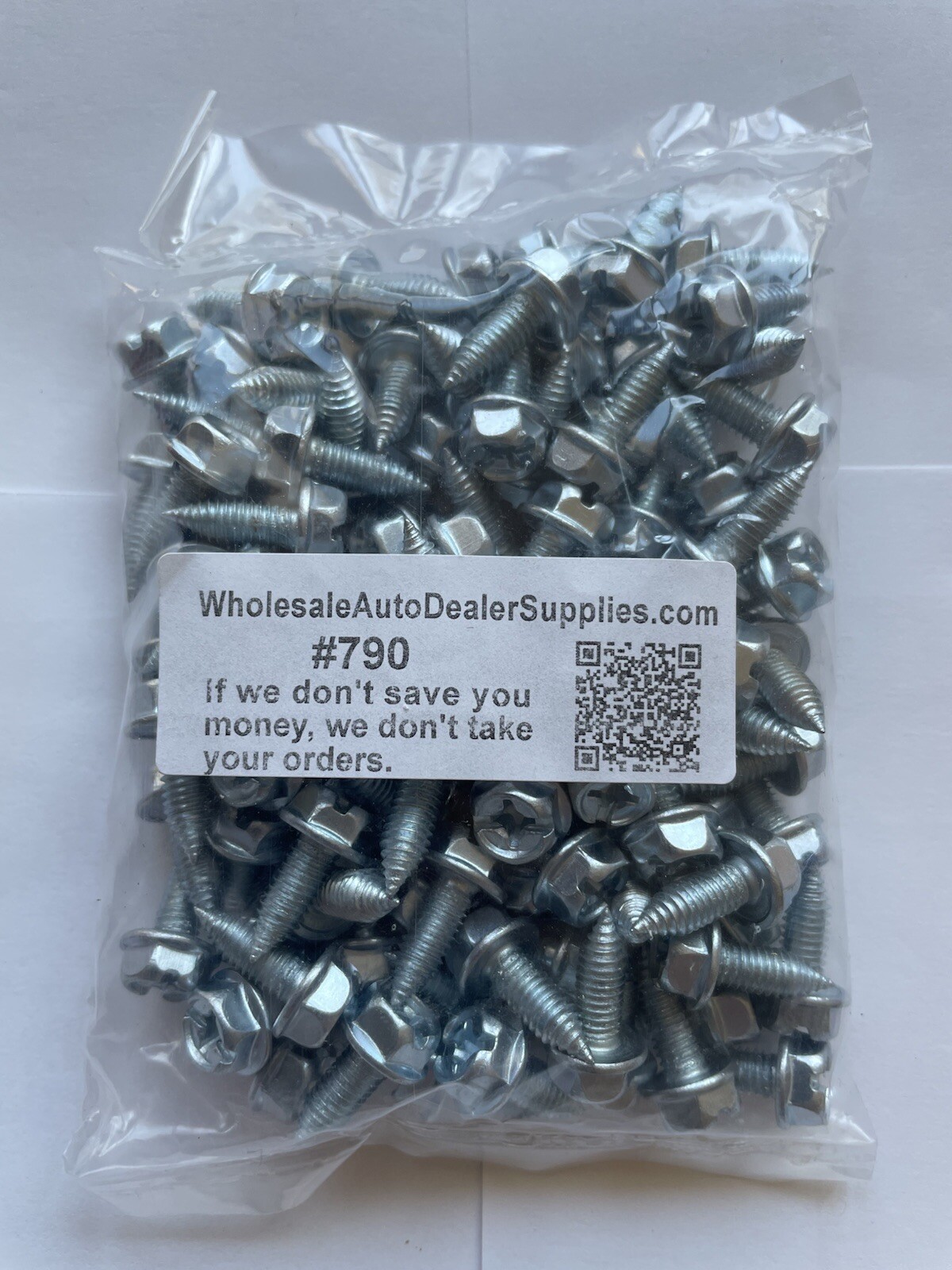 500 License Plate Screws for Import Cars | Metric / Hex Head 6mm x 16mm (#792)