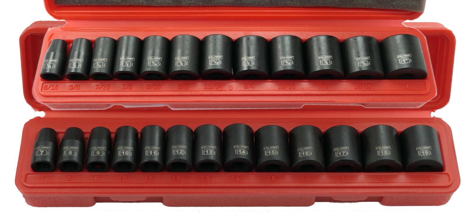 25pc 3/8″ Dr. 6 POINT Metric SAE Standard Impact Socket Chrome Vanadium CRV Set