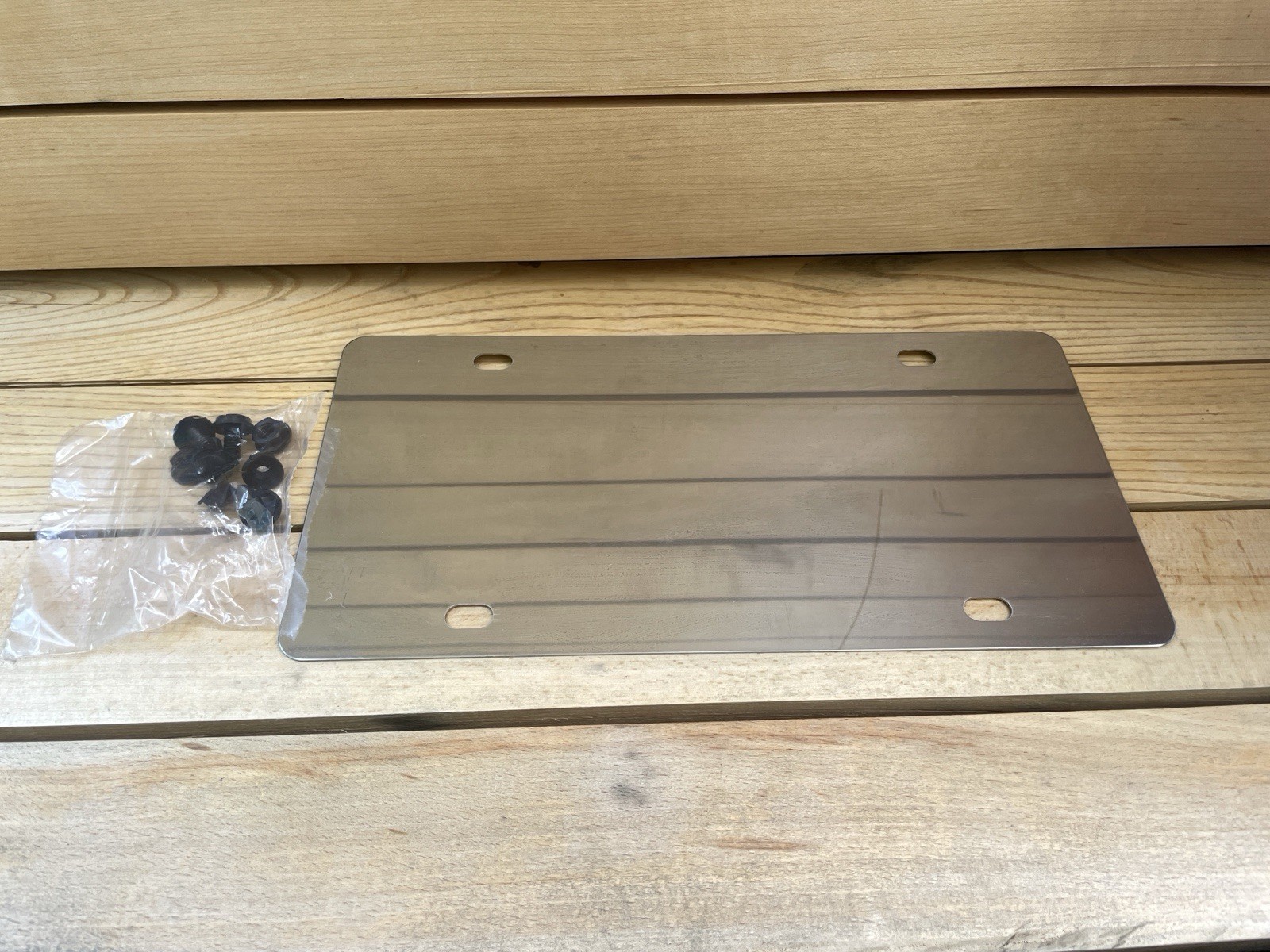 Mirror Polished Stainless Steel License Plate THICK 1mm 12″ x 6″ Chrome