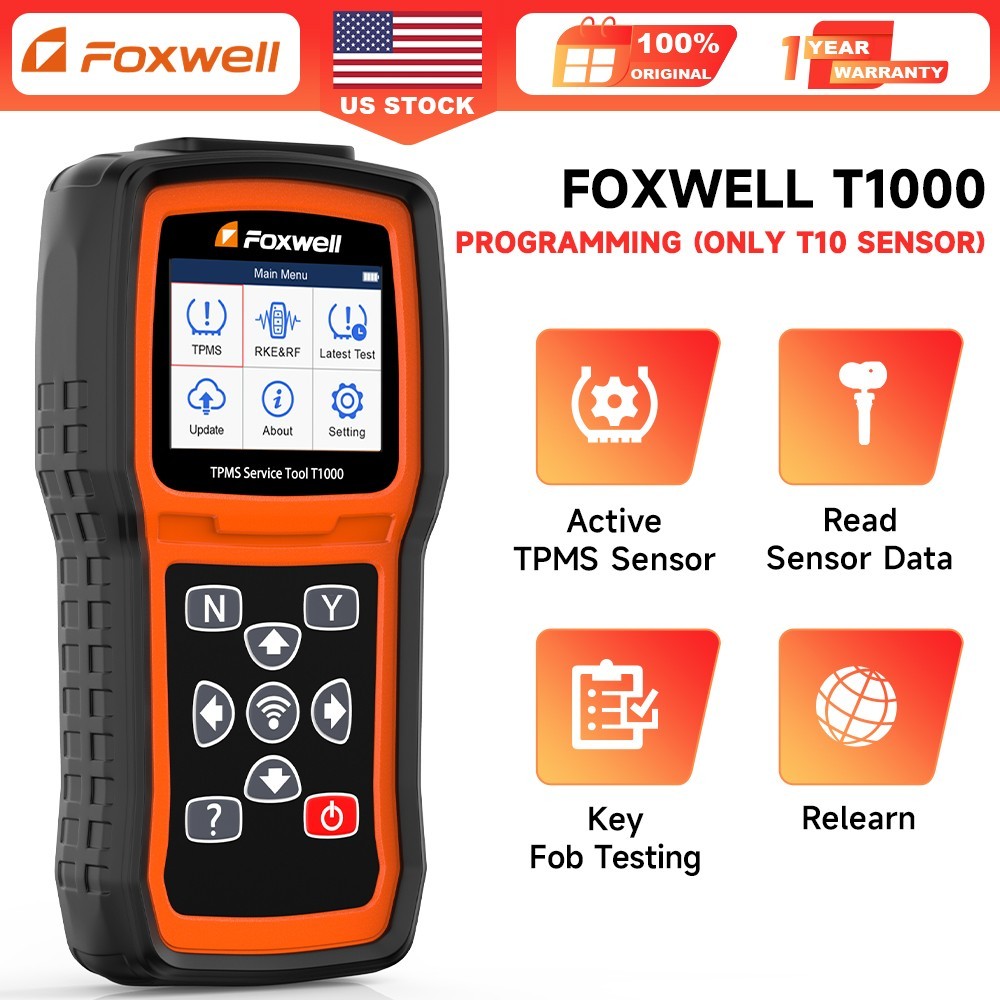 Foxwell T1000 TPMS Activation Scanner Tire Pressure Sensor Relearn Reset Tool