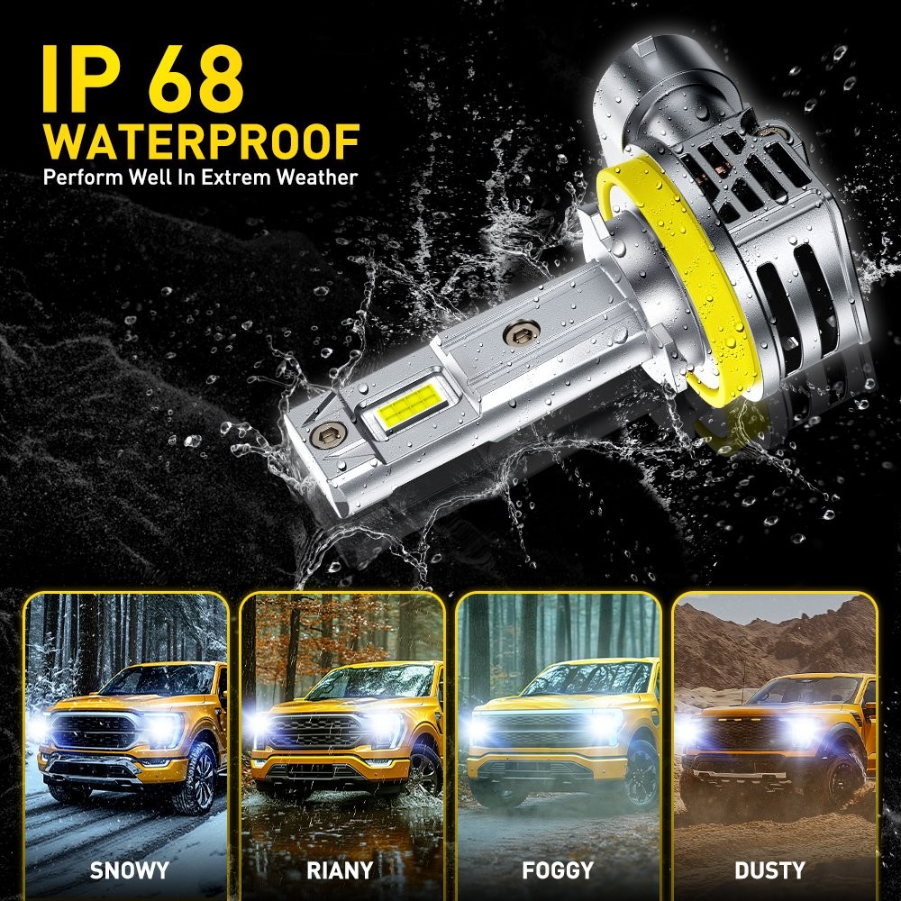 AUXITO 9005/HB3 H11/H8 LED Headlight Bulbs High Low Beam 3300000LM 6500K White