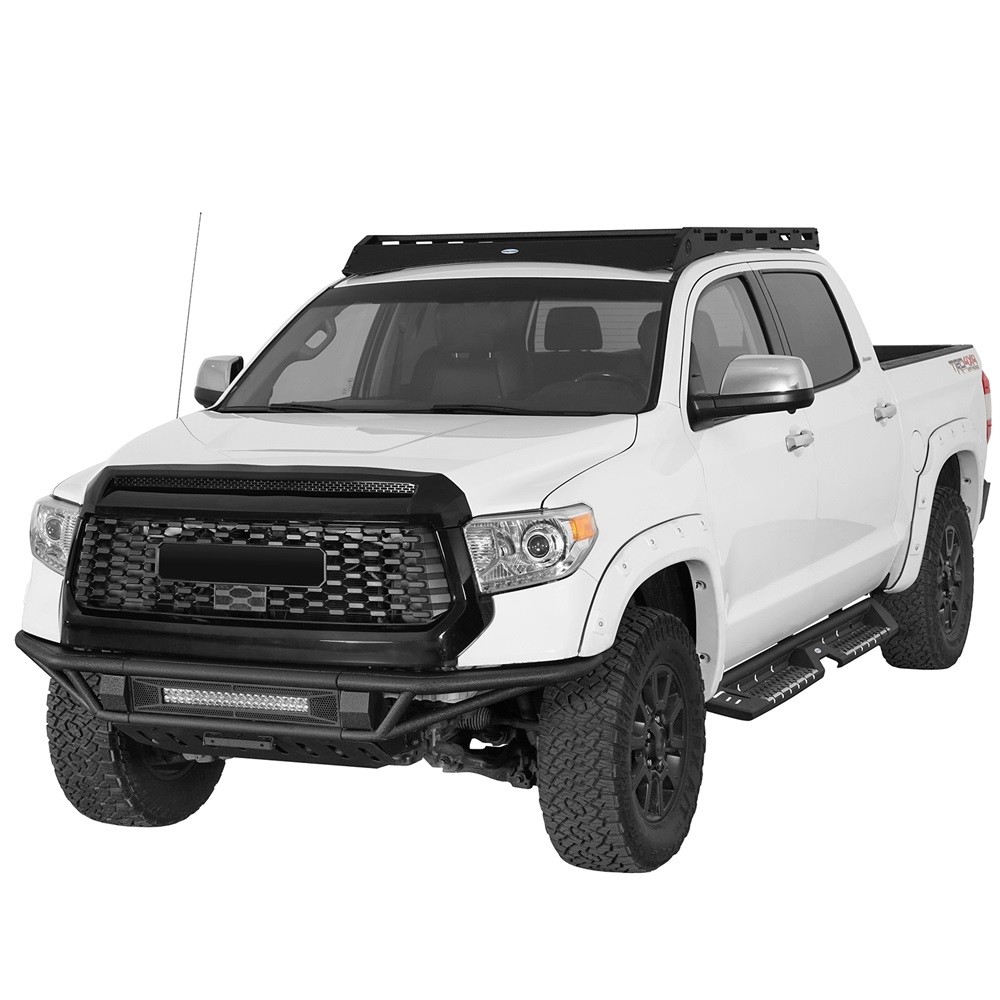 FIT 2014-2021 TOYOTA TUNDRA BAJA TUBULAR STEEL FRONT BUMPER W/LED LIGHT BAR