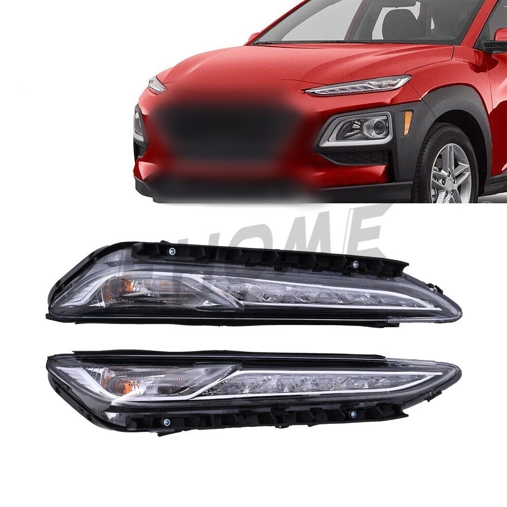 Front Left +Right Daytime Running Light For 2018 2019 2020 2021 Hyundai Kona