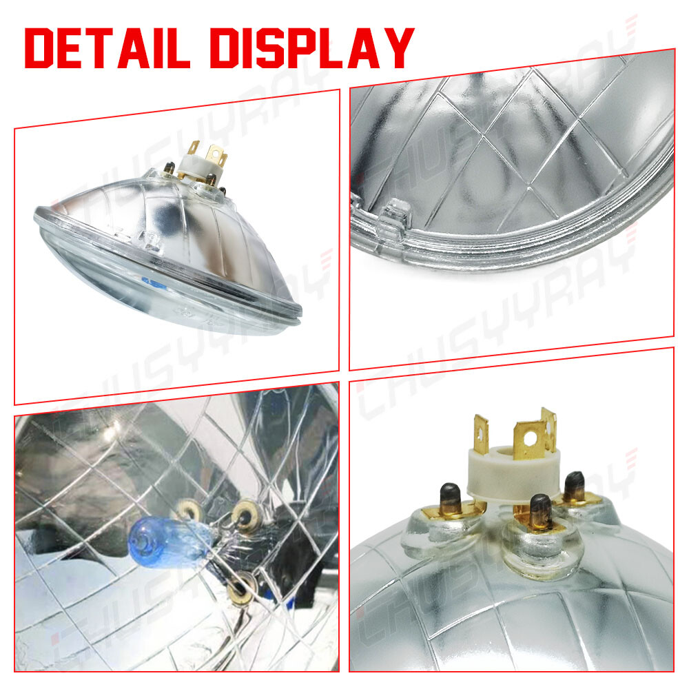 5-3/4 Stock H4 Halogen Light Bulbs Headlight Super White 100/130W Headlamp 4PCS