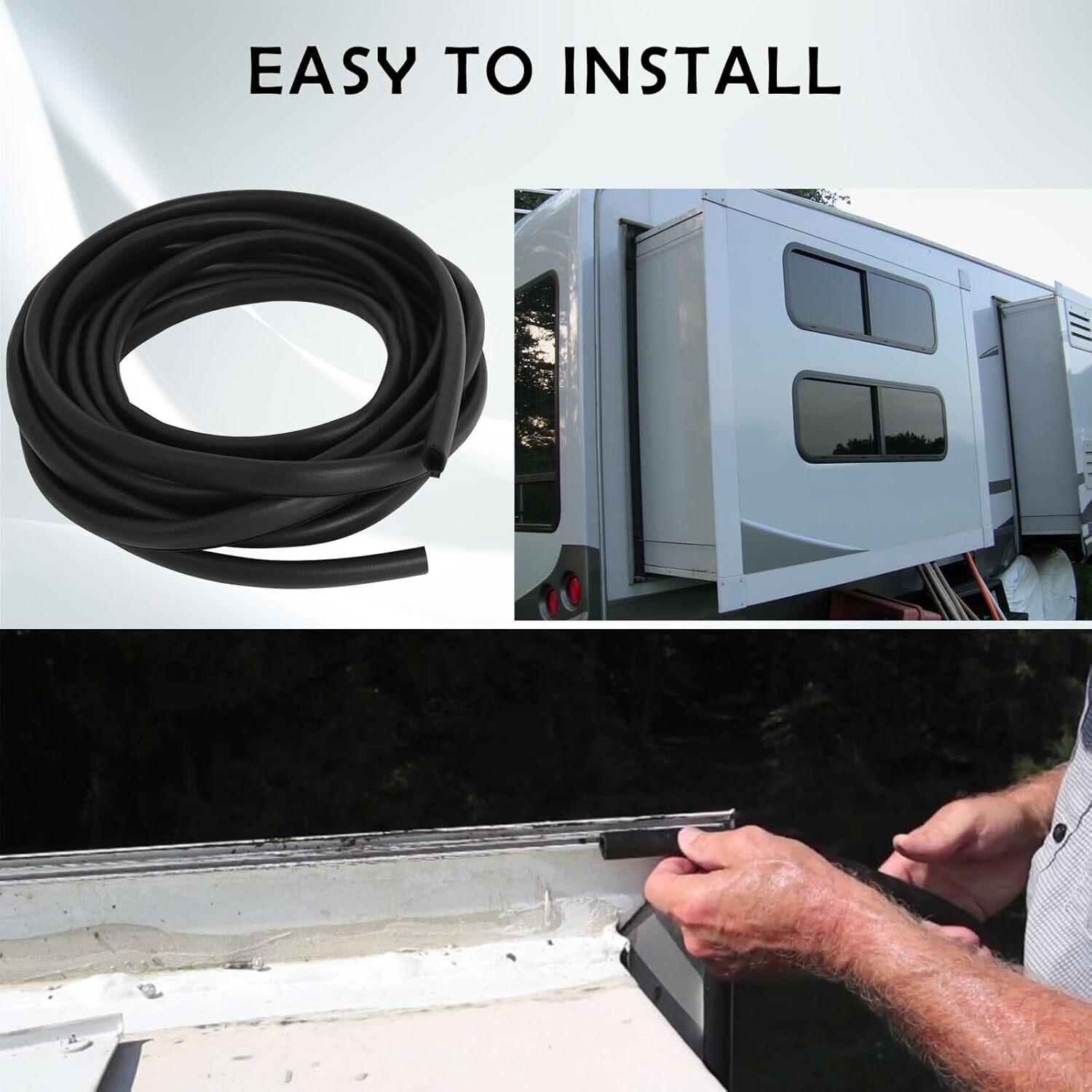 Replacement RV Slide-In Bulb Rubber Seal Slide Out Gasket Camper Travel Trailer