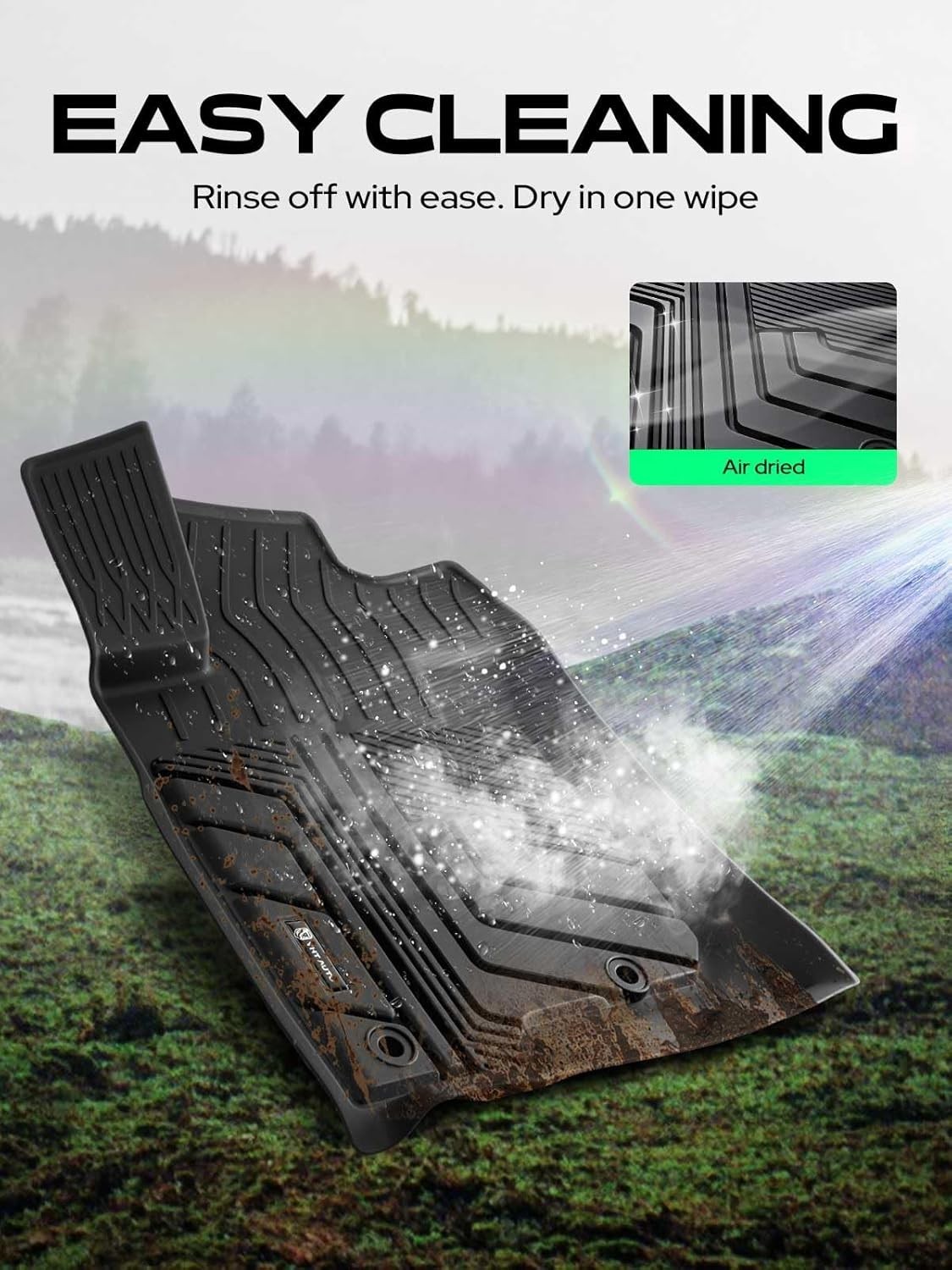 Anti-Slip Odorless Floor Liners for Lexus GX460 & Land Cruiser Prado SUVs