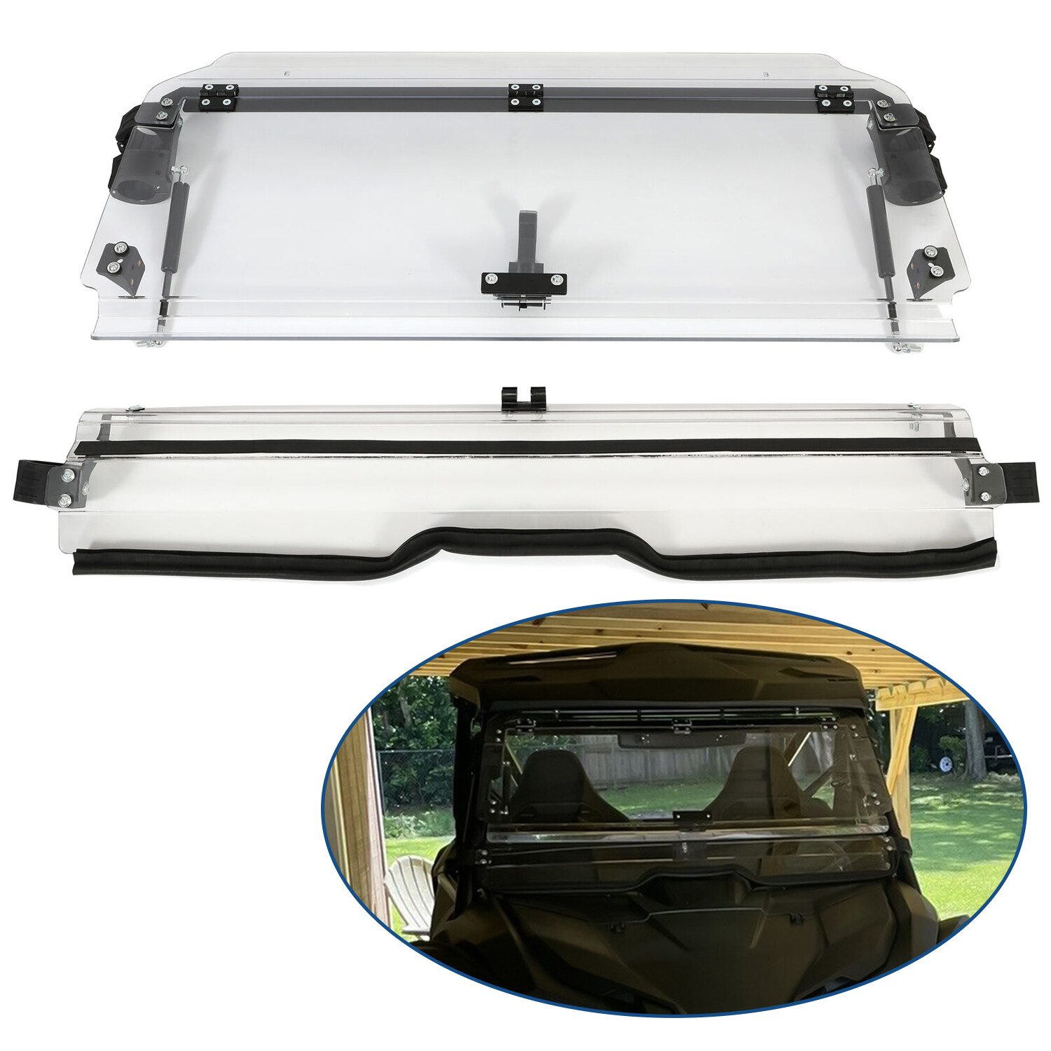 3-IN-1 Flip Windshield Scratch Resistant for 2019-24 Honda Talon 1000R/X 1000X-4