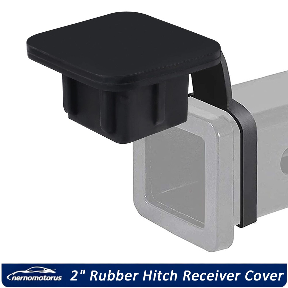 2-inch Rubber Hitch Receiver Cover 4-Way Flat Insert Tow Trailer Tube Plug Cap
