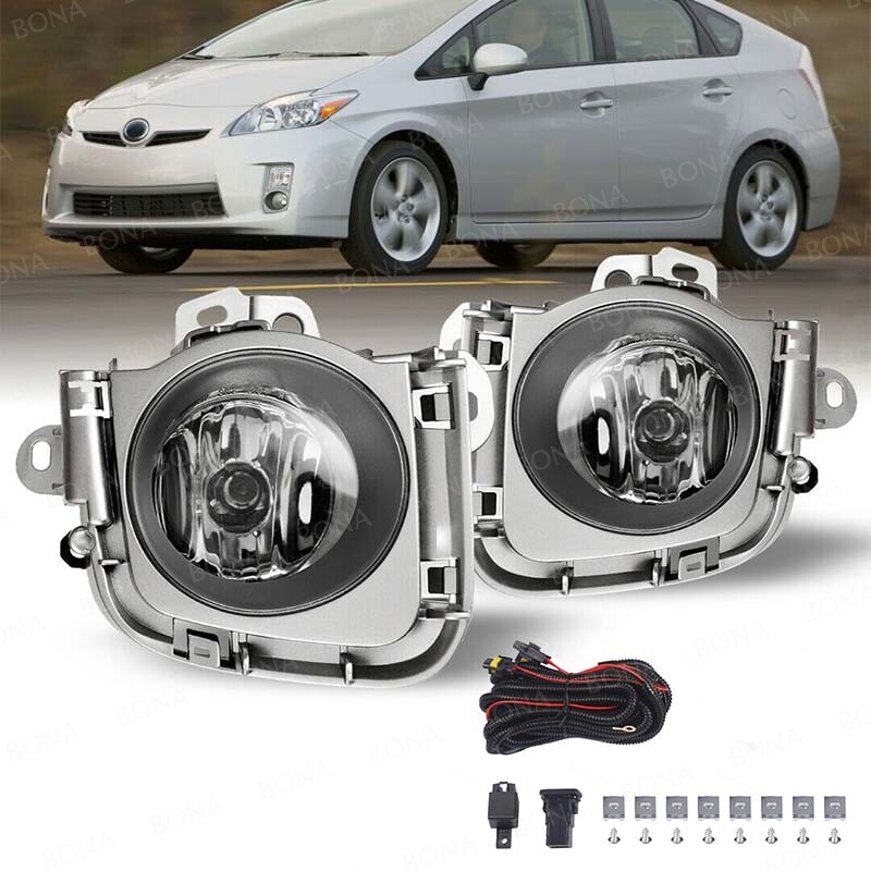 For 2010-2011 Toyota Prius Fog Lights Front Bumper Lamps+Wiring+Switch