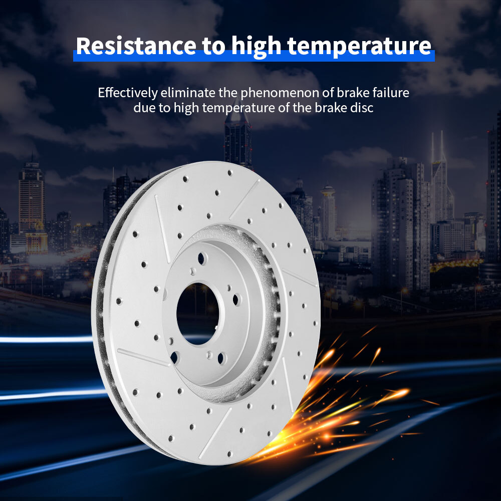 Front Rear Drilled Brake Rotors & Ceramic Pads For Subaru Legacy Outback Impreza