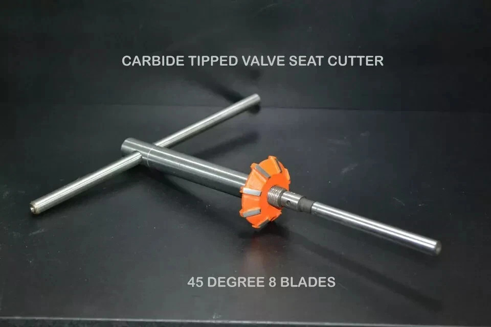BRAND NEW CARBIDE TIPPED VALVE SEAT CUTTER 29 mm 45 deg + ARBOR + STEM 6.43