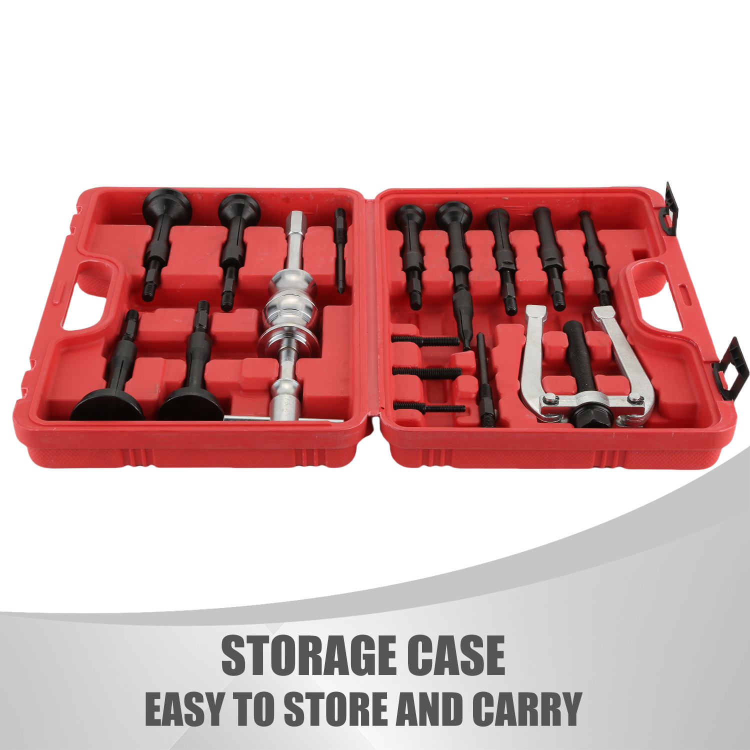 Inner Bearing Puller Blind Hole Internal Kit Slide Hammer Remover Tool 16PCS RED