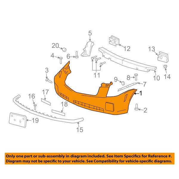 For 03-07 CTS Front Bumper Cover Assembly Primed with Fog Lamp Holes GM1000656