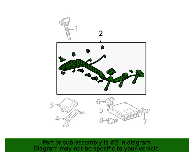 Genuine Toyota Spark Plug Wire Set 19037-62050