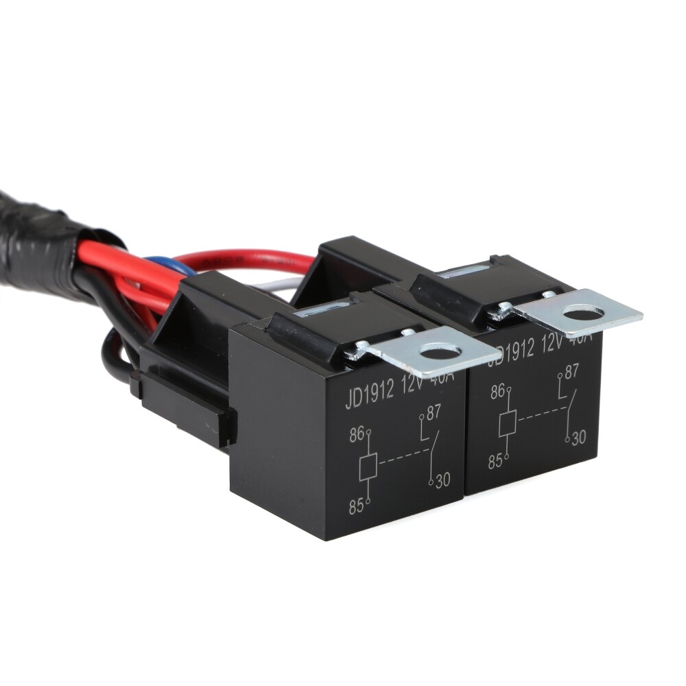 6-LED Pod Light Power Wiring Harness Kit with 40A Fuse and Relay 3 PIN DT Plug