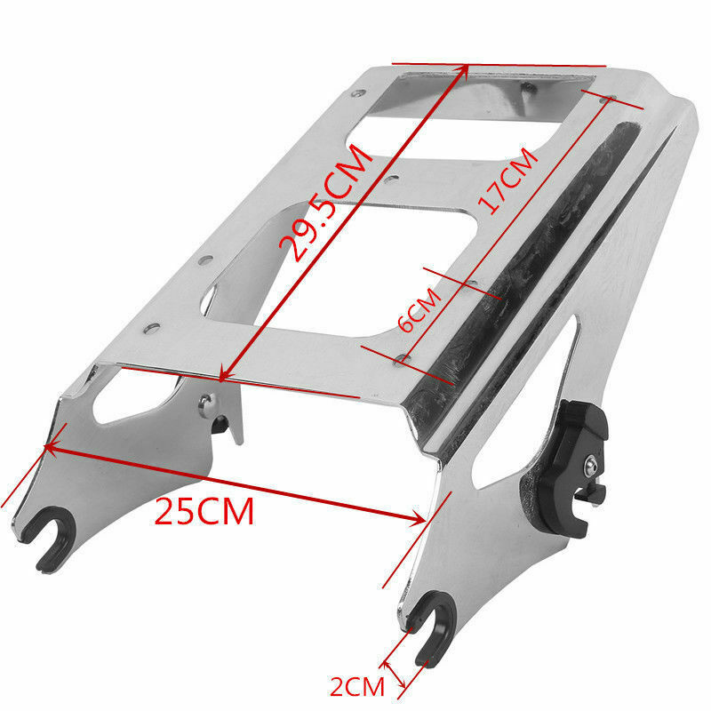 Chopped Trunk Backrest 2-Up Mounting Rack Plate Fit For Harley Touring 2009-2013