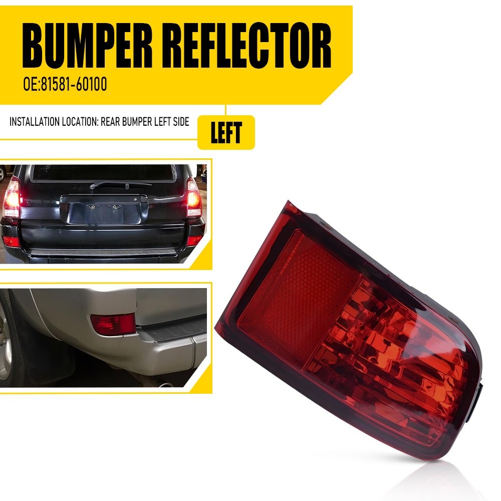 Rear Left Bumper Reflector Driver Fits 2003 2004 2005 4Runner 81581-60100 Toyota