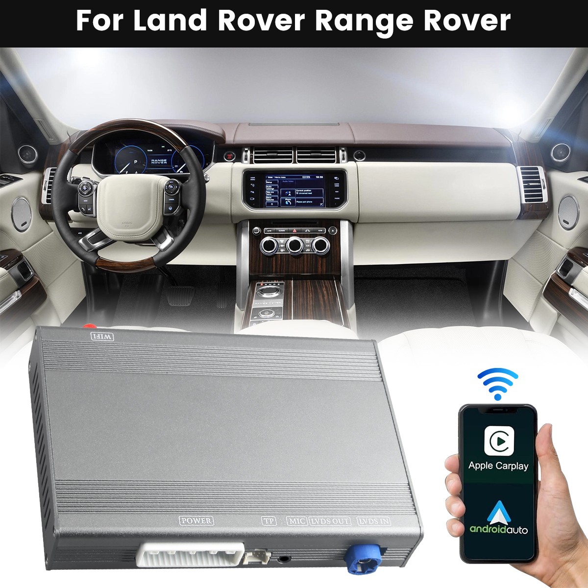 Wireless Carplay Android Auto For Land Rover Jaguar Bosch System 7/8 inch Screen