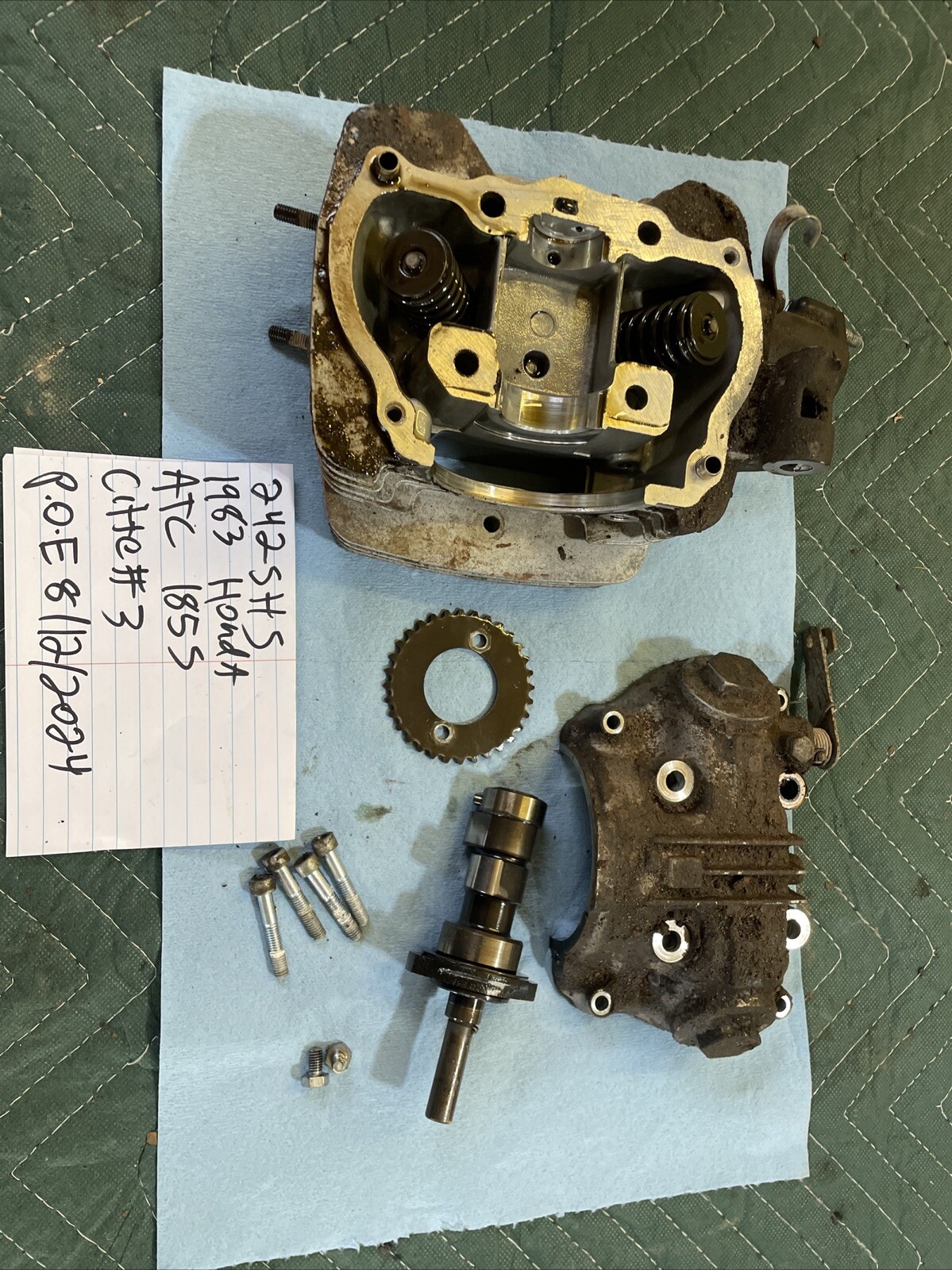 1983 Honda ATC 185 S cylinder head camshaft assembly 242