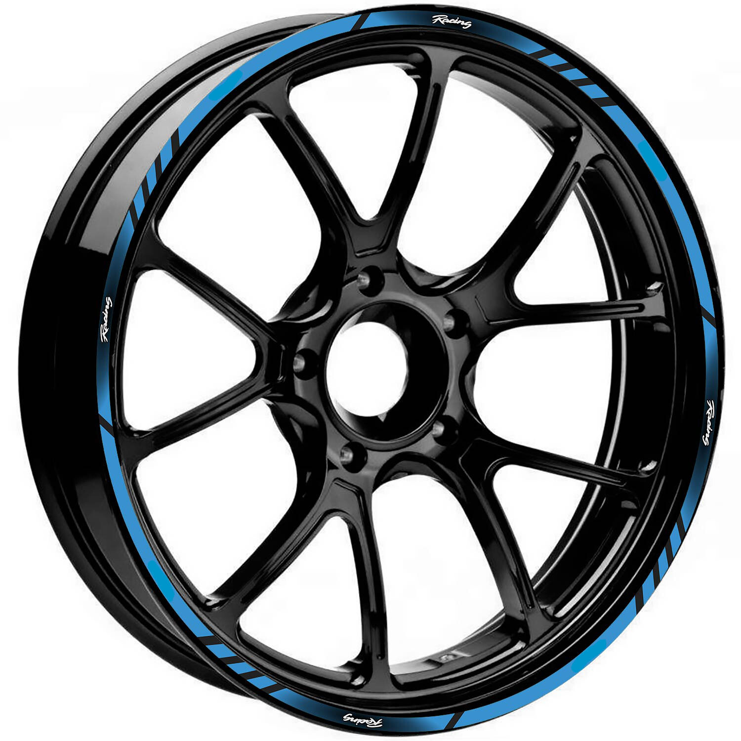 Reflective Motorcycle Rim Stripes Wheel Decals Tape Sticker Car Bike SUV