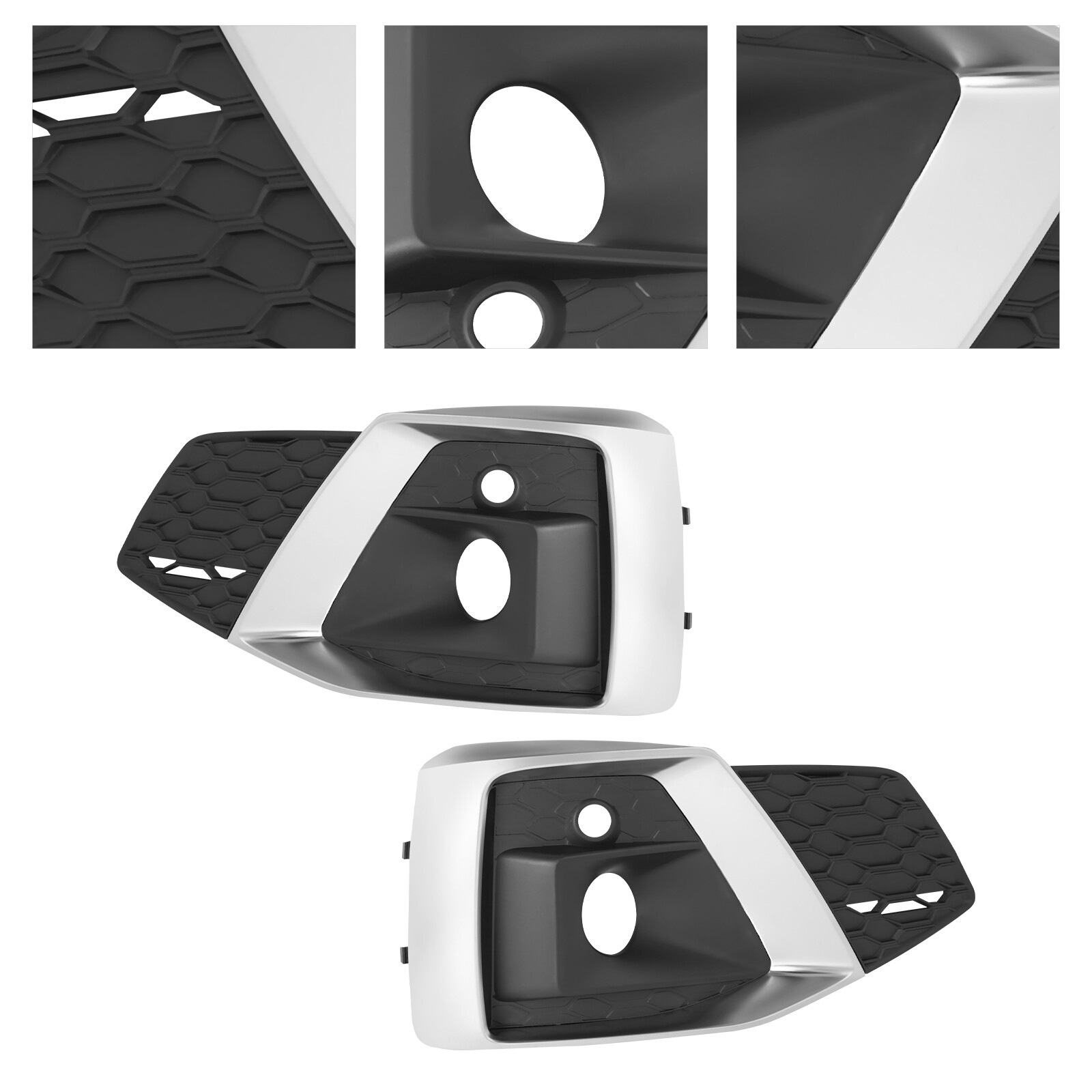 2020-2022 Audi A5 S5 Front Fog Light Covers Chrome 2 Pcs