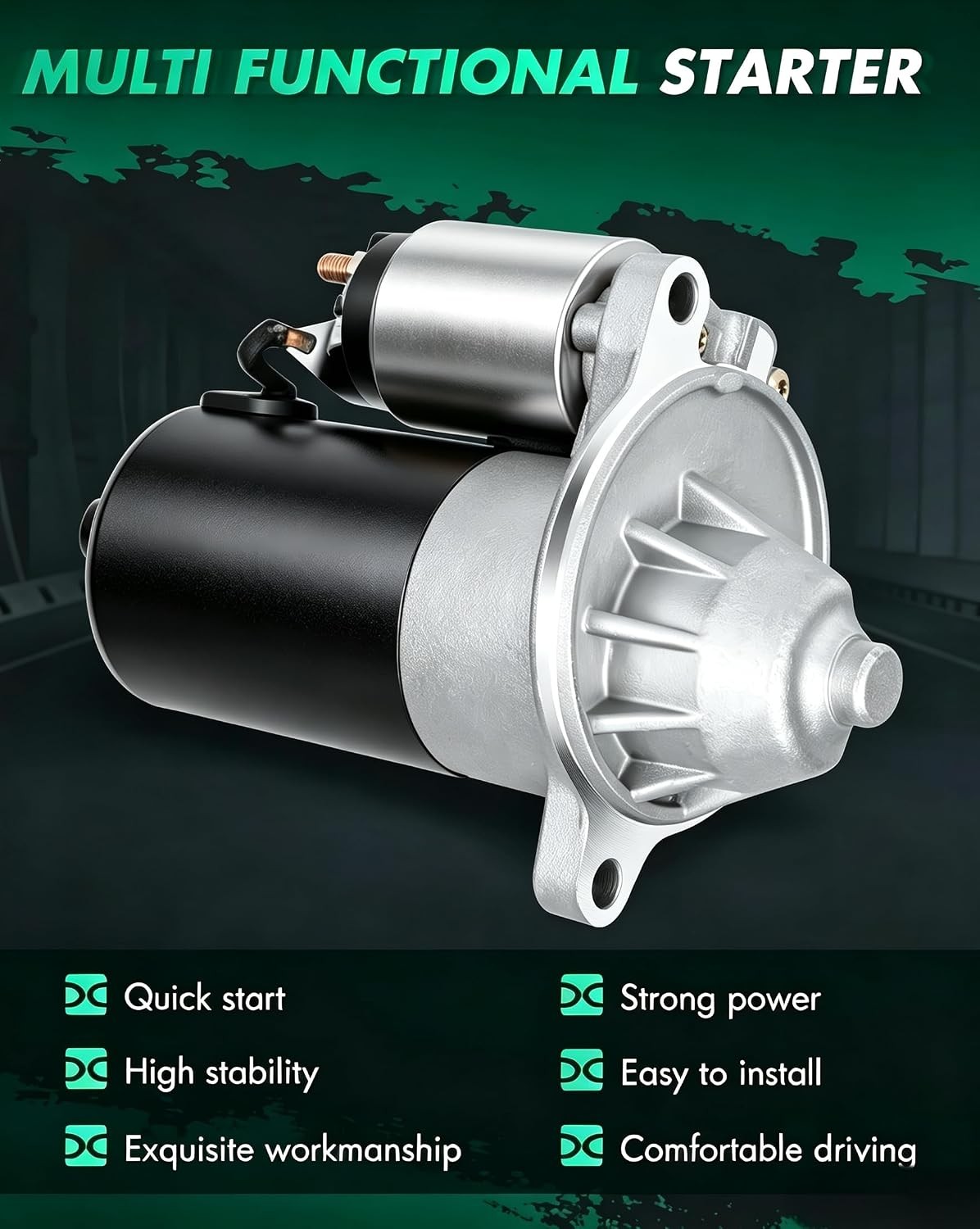 Starter Motor for 1990-1996 Ford Aerostar, Explorer, Ranger V6 4.0L, 2.9L, 11184