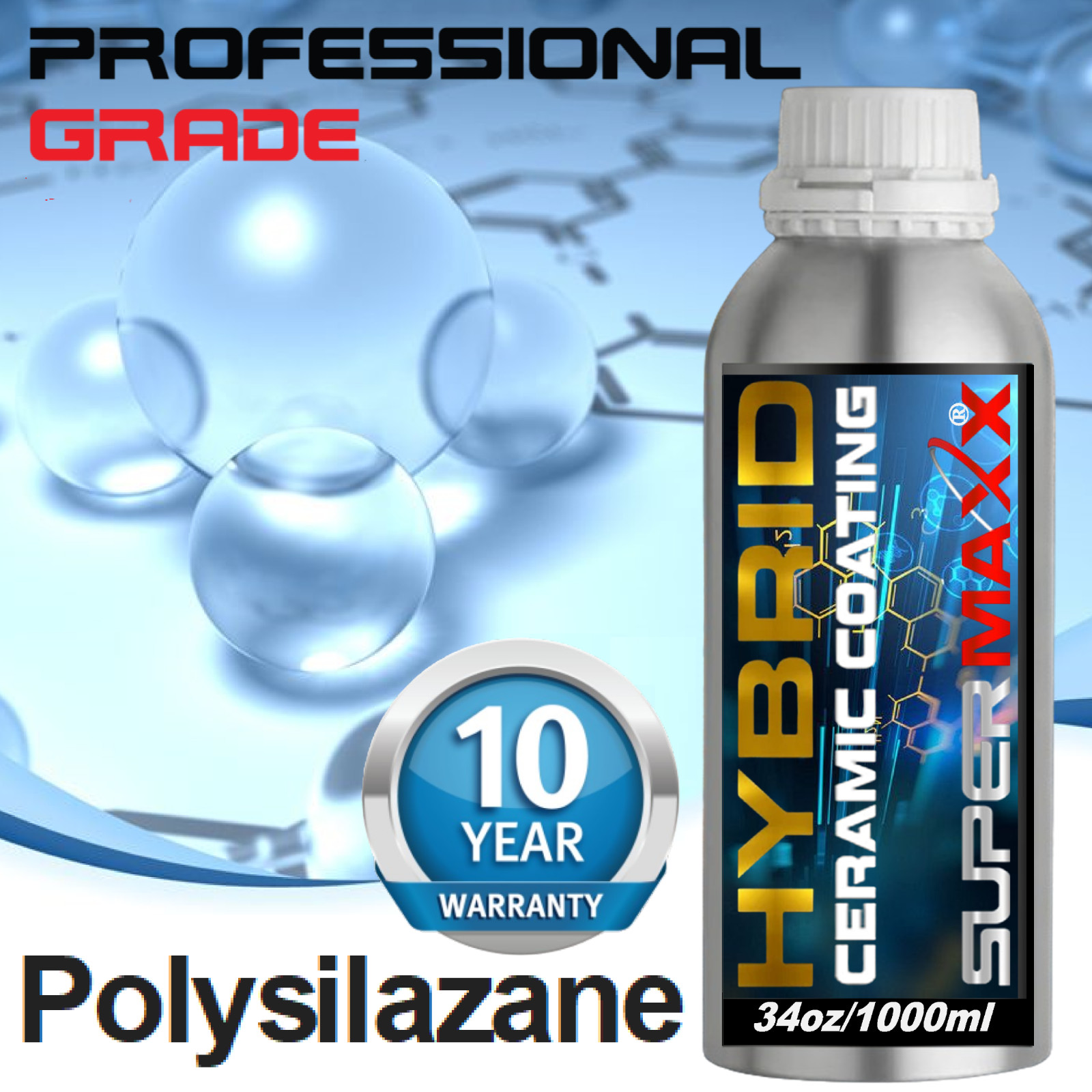 CERAMIC CAR COATING PROFESSIONAL 2K HYBRID TRICURE POLYSILAZANE HIGH GLOSS – KIT
