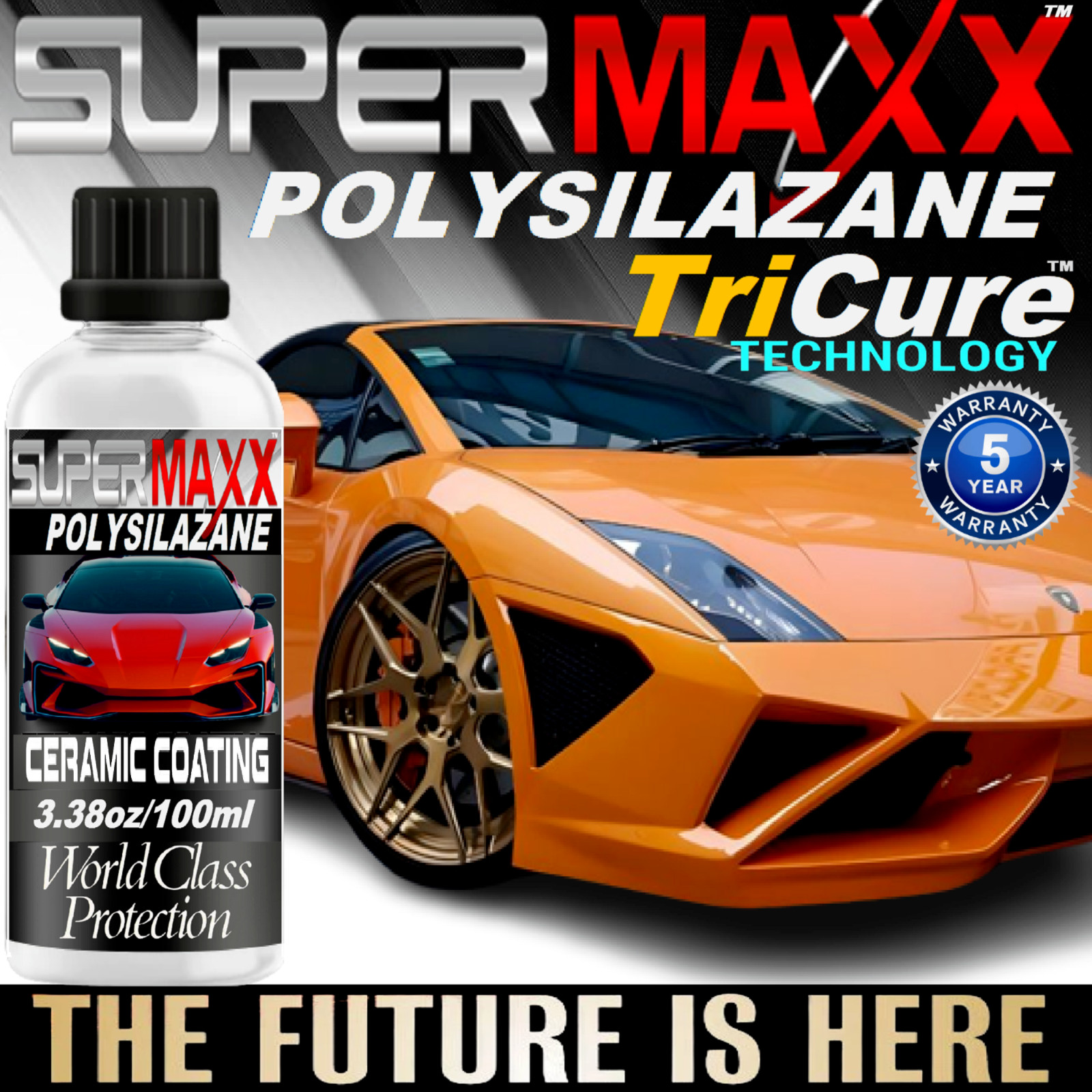POLYSILAZANE CERAMIC CAR COATING TRICURE “ADVANCED PAINT PROTECTION 3.38oz/100ml