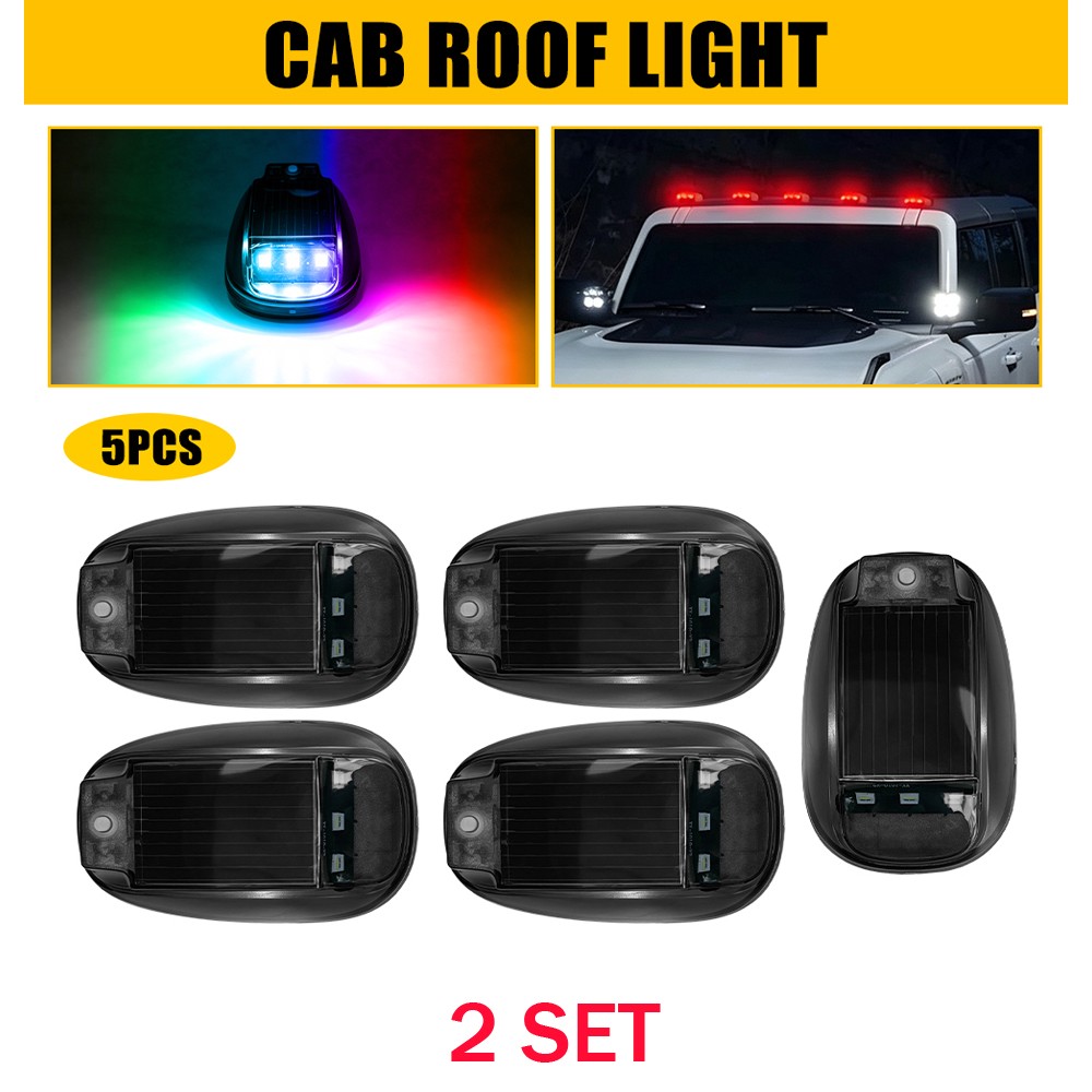 Worksite Lighting 10X Solar Car Roof RGB Strobe Light W Remote Control For Boats