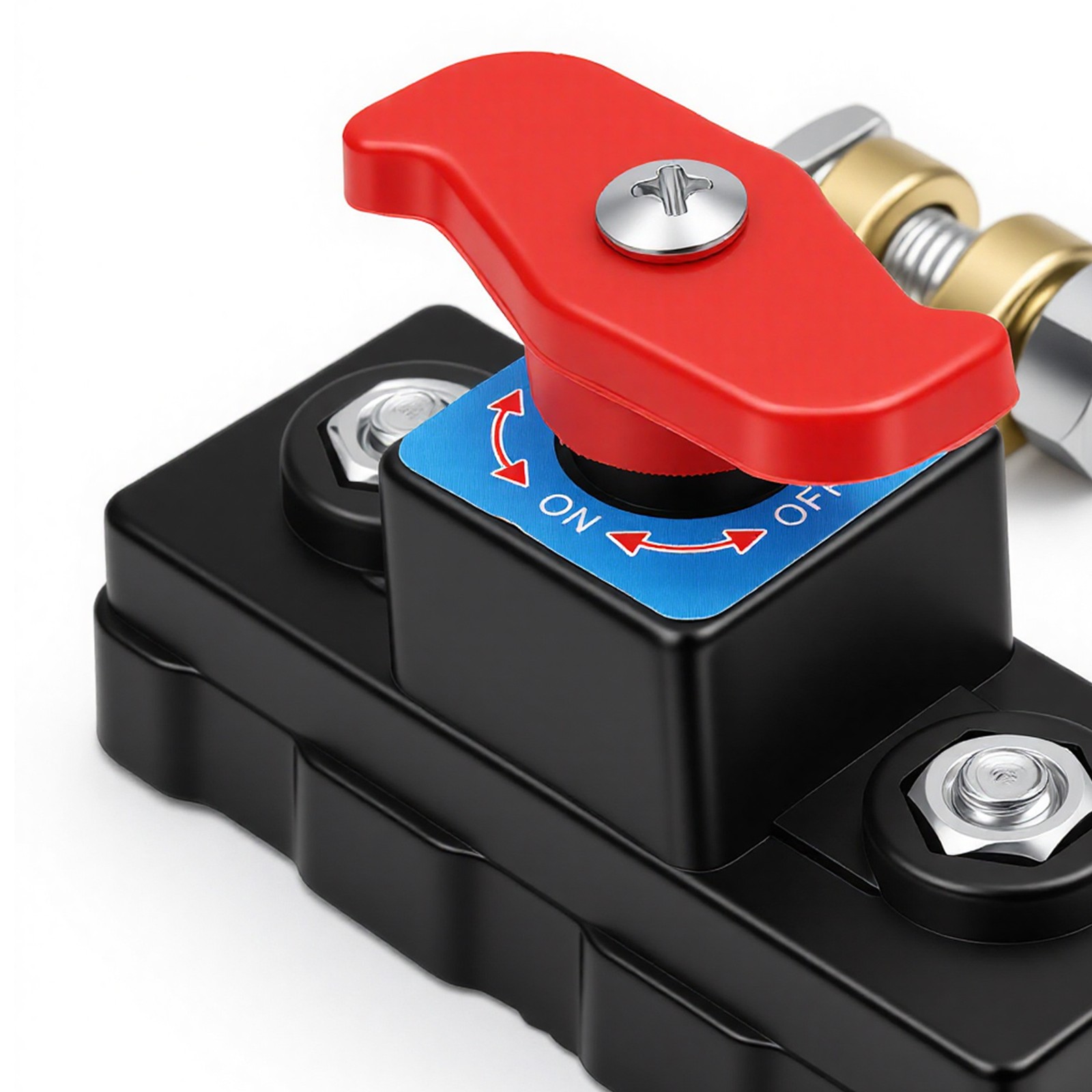 Blade Battery Disconnect Switch 12V/24V Copper Side Post Shut Off for Boat Car