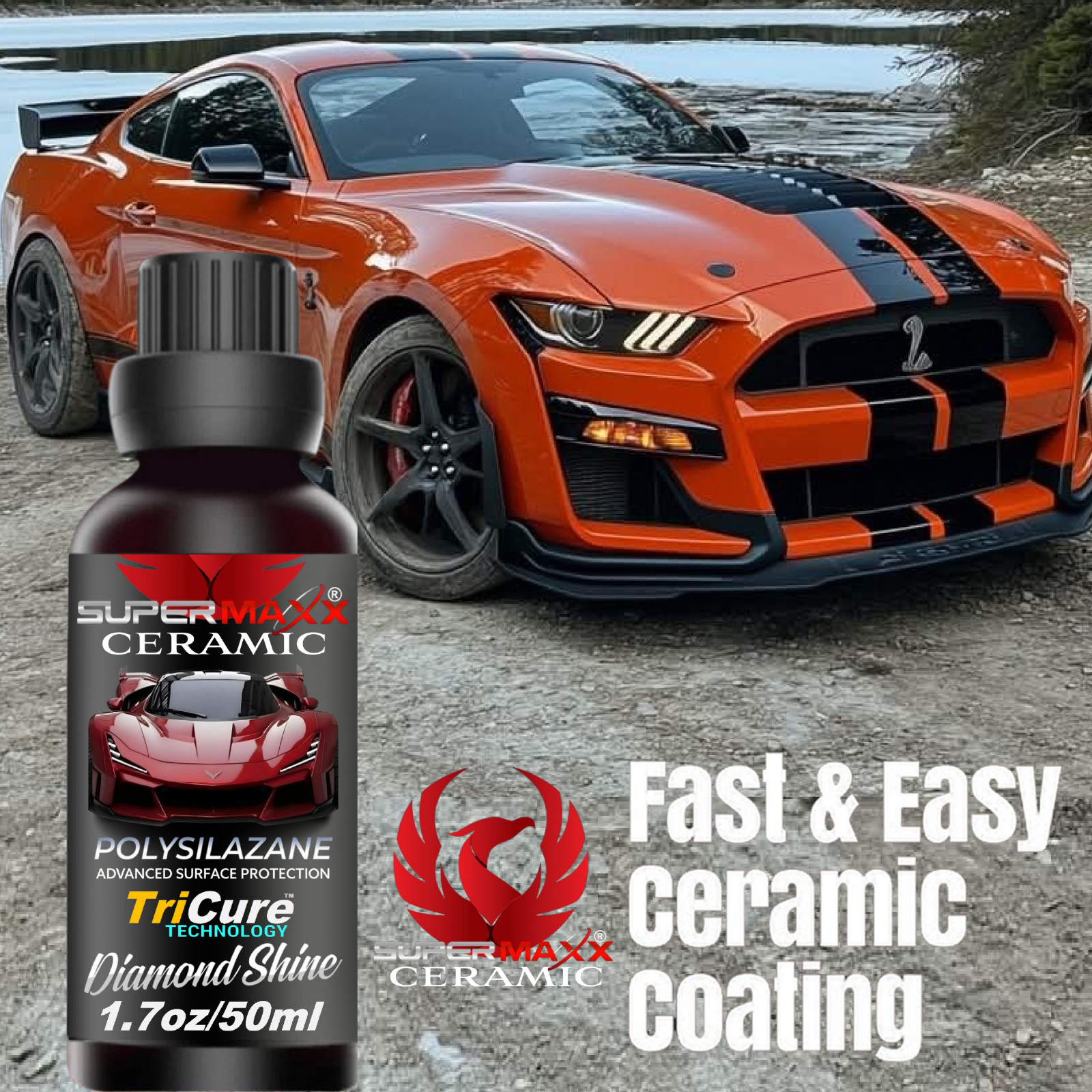 FAST & EASY CERAMIC PRO GRADE CAR COATING TRICURE ADVANCED PAINT PROTECTION 50ML