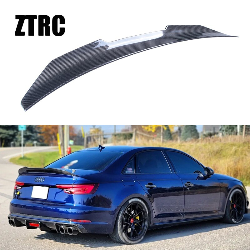 Carbon Fiber Trunk Wing Spoiler For AUDI A4 S4 B9 B9.5 sedan 2017-2024