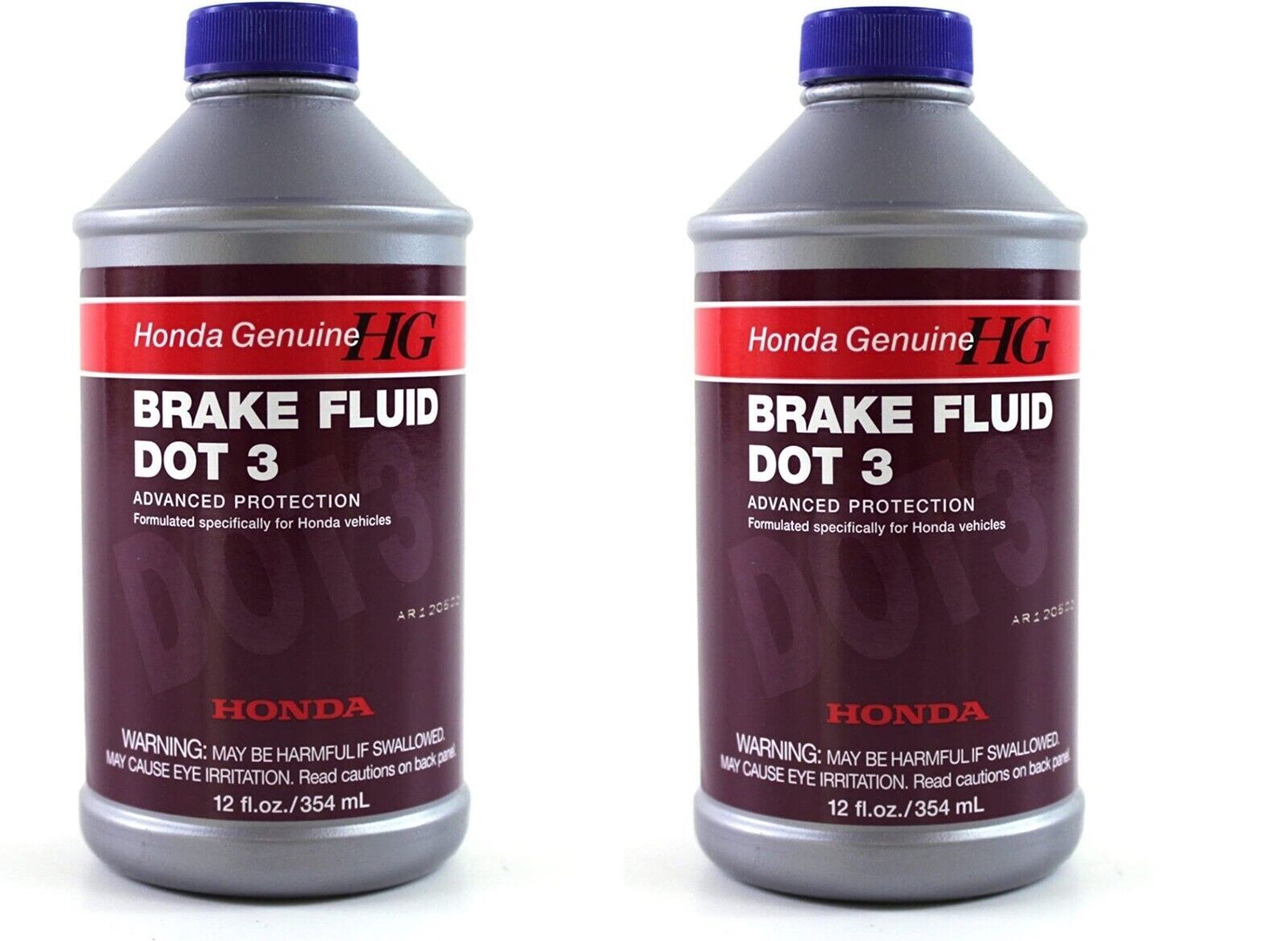 2 X Genuine OEM Honda Brake Fluid Bottle 12 Ounces oz. 08798-9008 DOT 3
