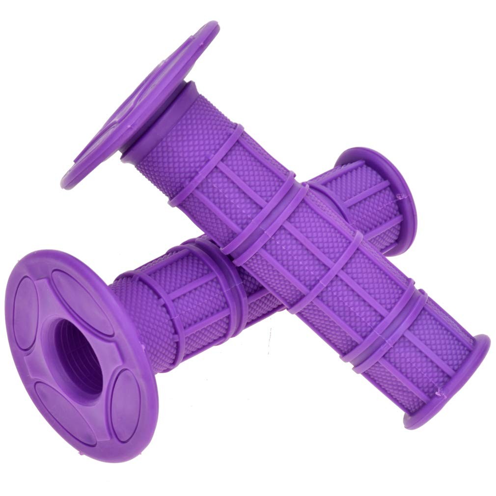 HIAORS Universal 22mm 7/8″ Handlebar Grip Soft Rubber Hand Grips 7/8″, Purple