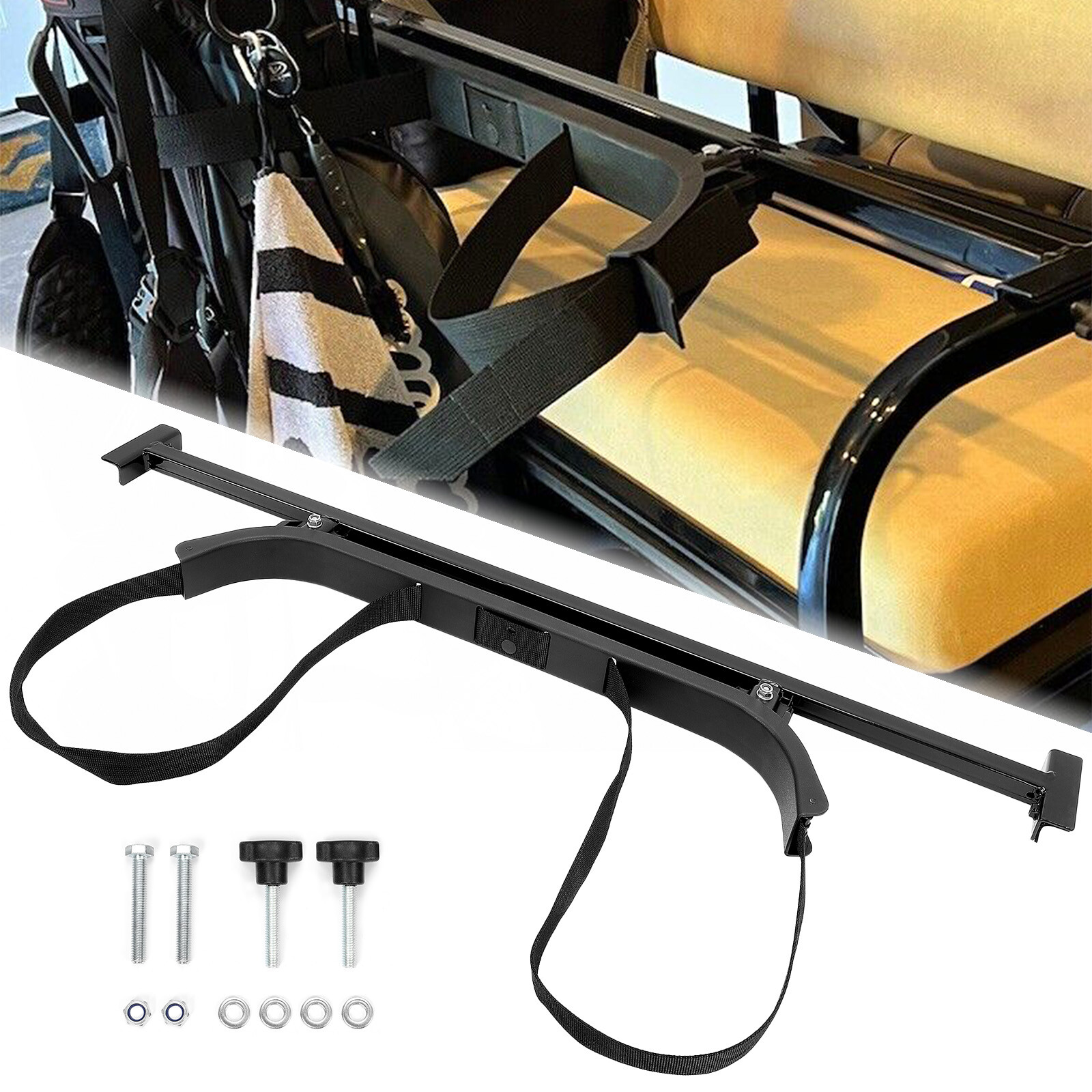 For Club Car EZGO Yamaha Golf Cart Bag Holder Bracket Cart Rear Seat Attachment