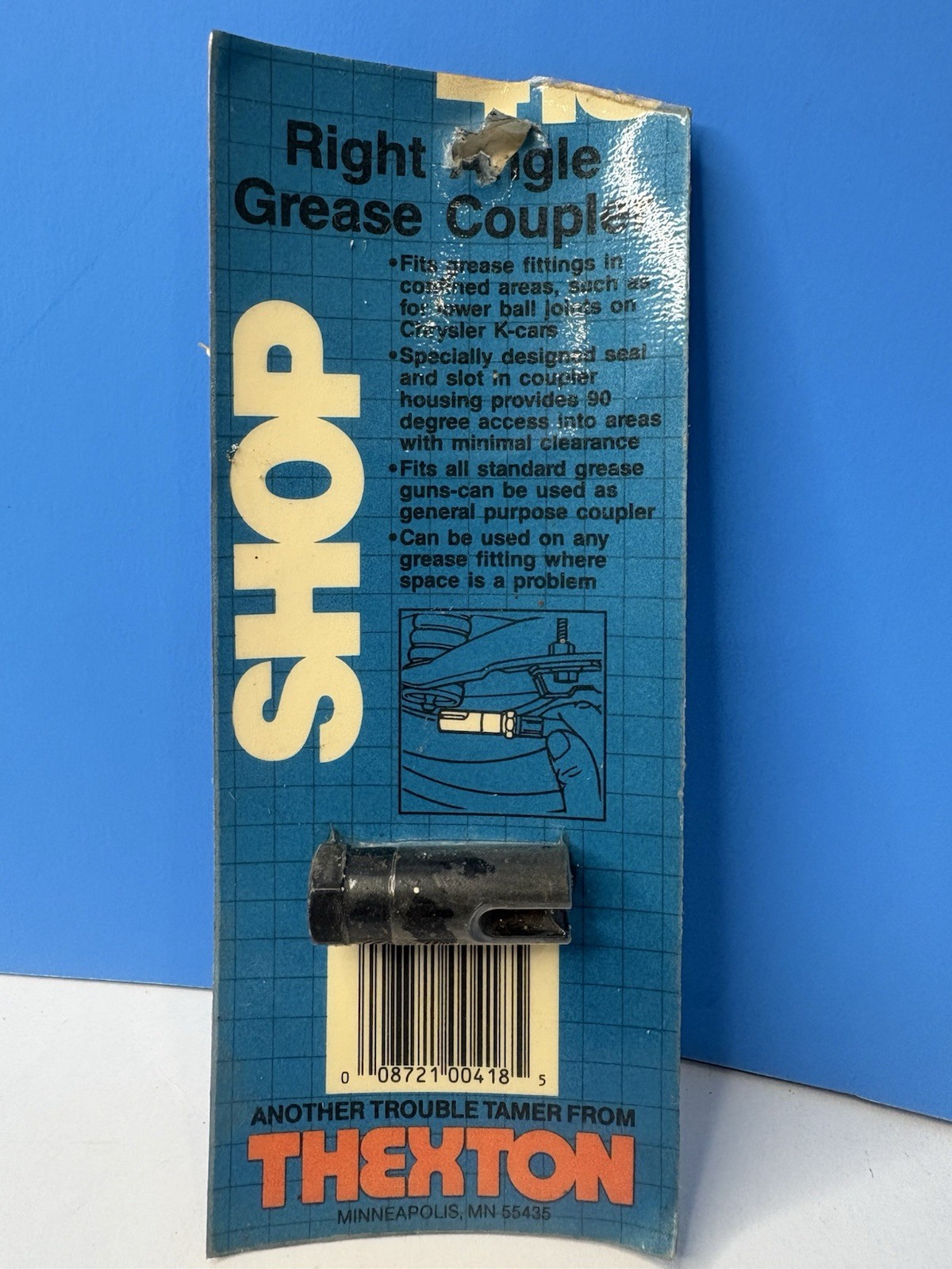 Thexton 418 Right Angle Grease Coupler NEW OLD STOCK FREE SHIPPING!