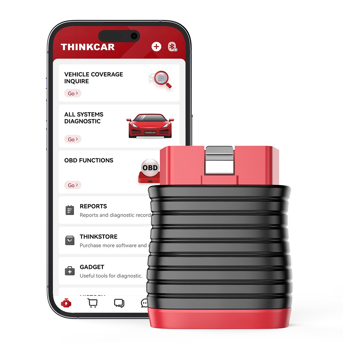 Thinkcar BD6 Code Scanner OBD2 Scanner All System Car Diagnostic Tool 5 Reset