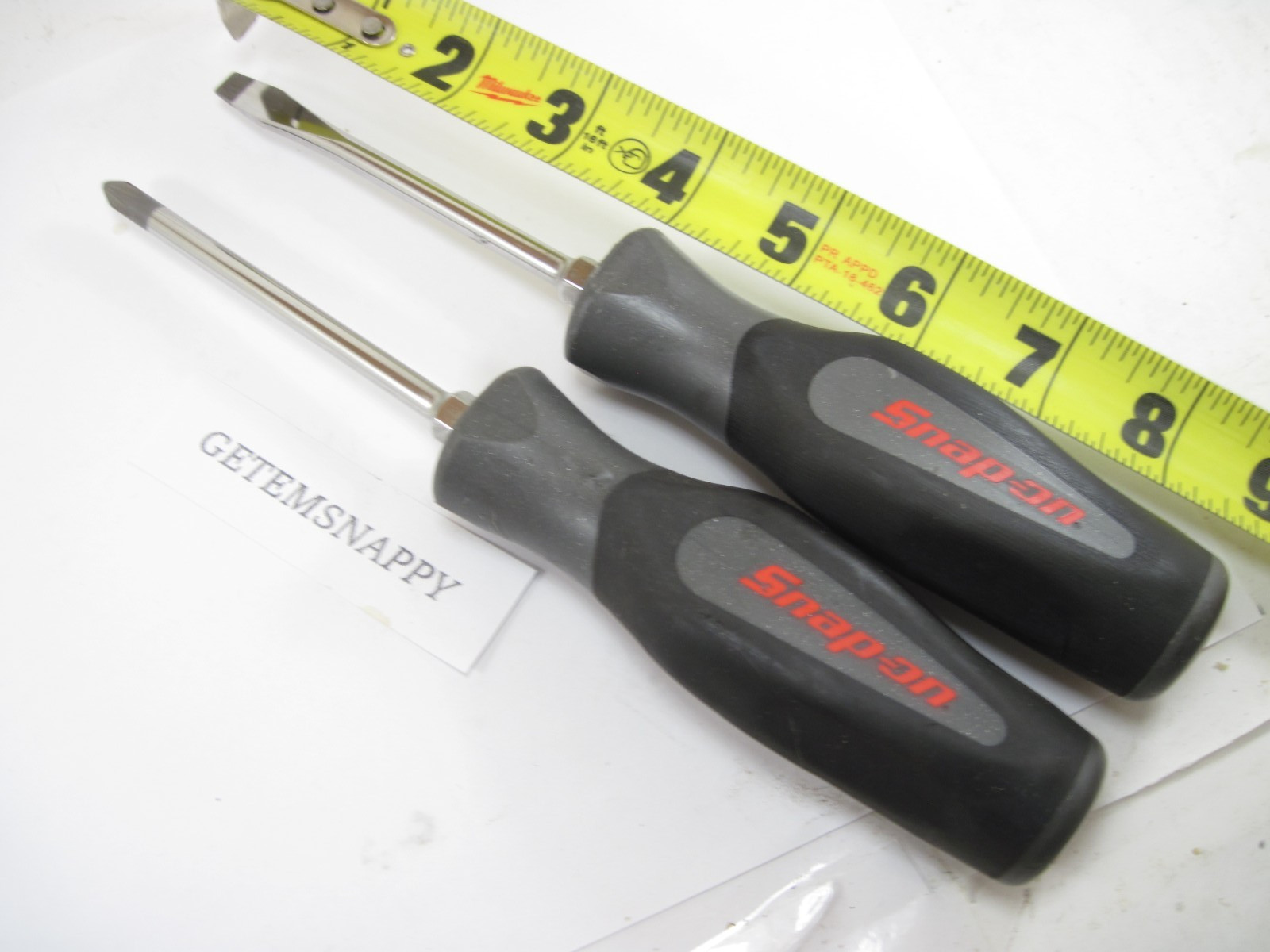 Snap On 1/4″ Slotted #2 Phillips Titanium Gray Screwdriver Set SGDP42 SGD4B NICE