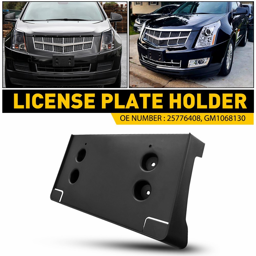 For 10-16 Cadillac SRX Front License Plate Frame Tag Holder Mounting Bracket EAH