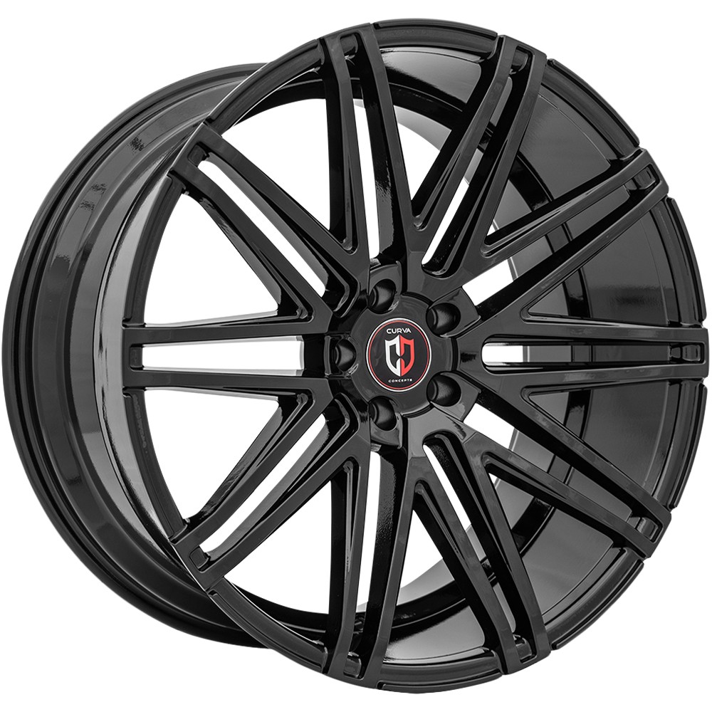 Curva C48 20×9 5×112 +35mm Gloss Black Wheel Rim 20″ Inch